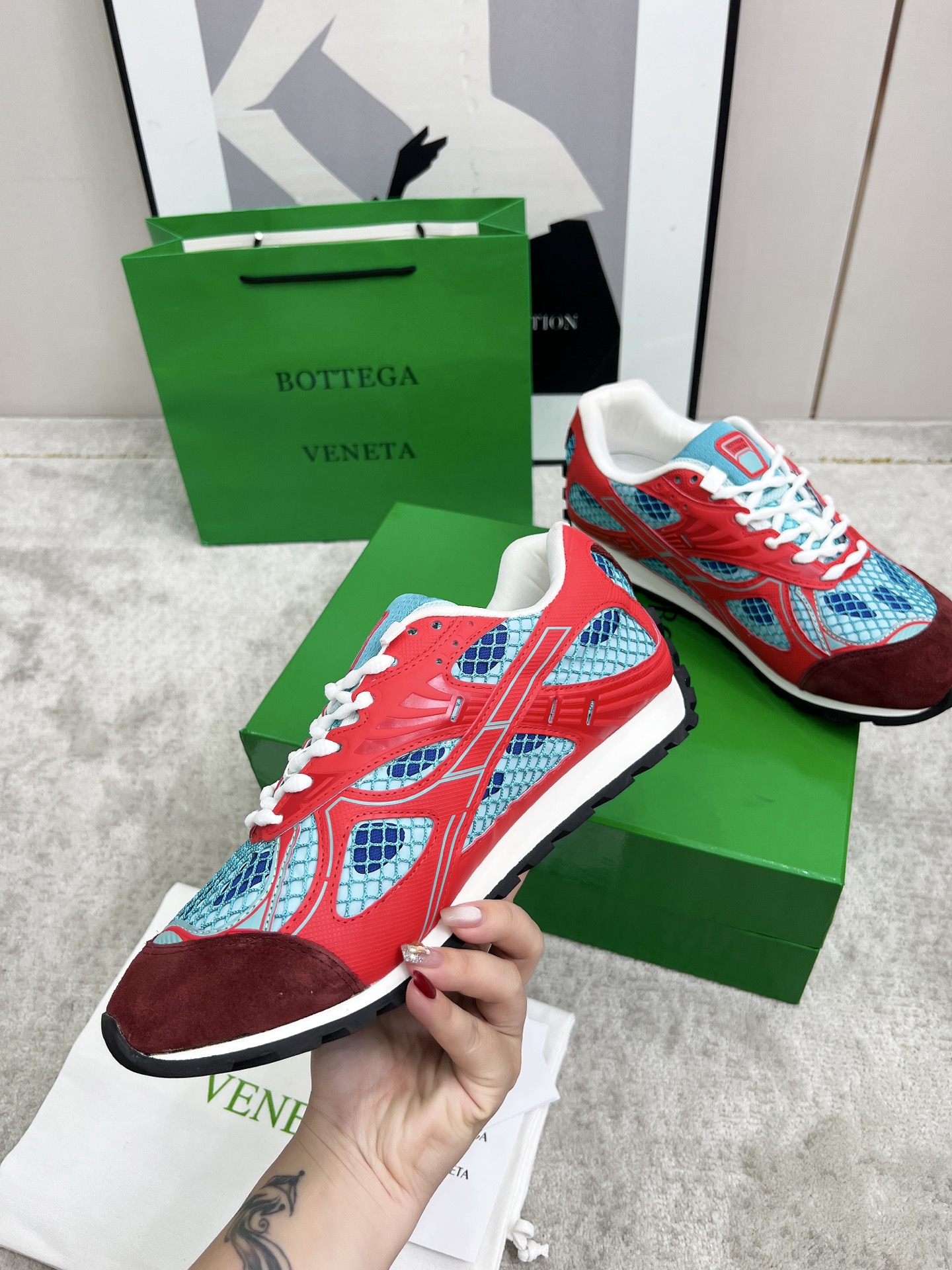 Bottega Veneta Male Sneakers Mesh 45-s