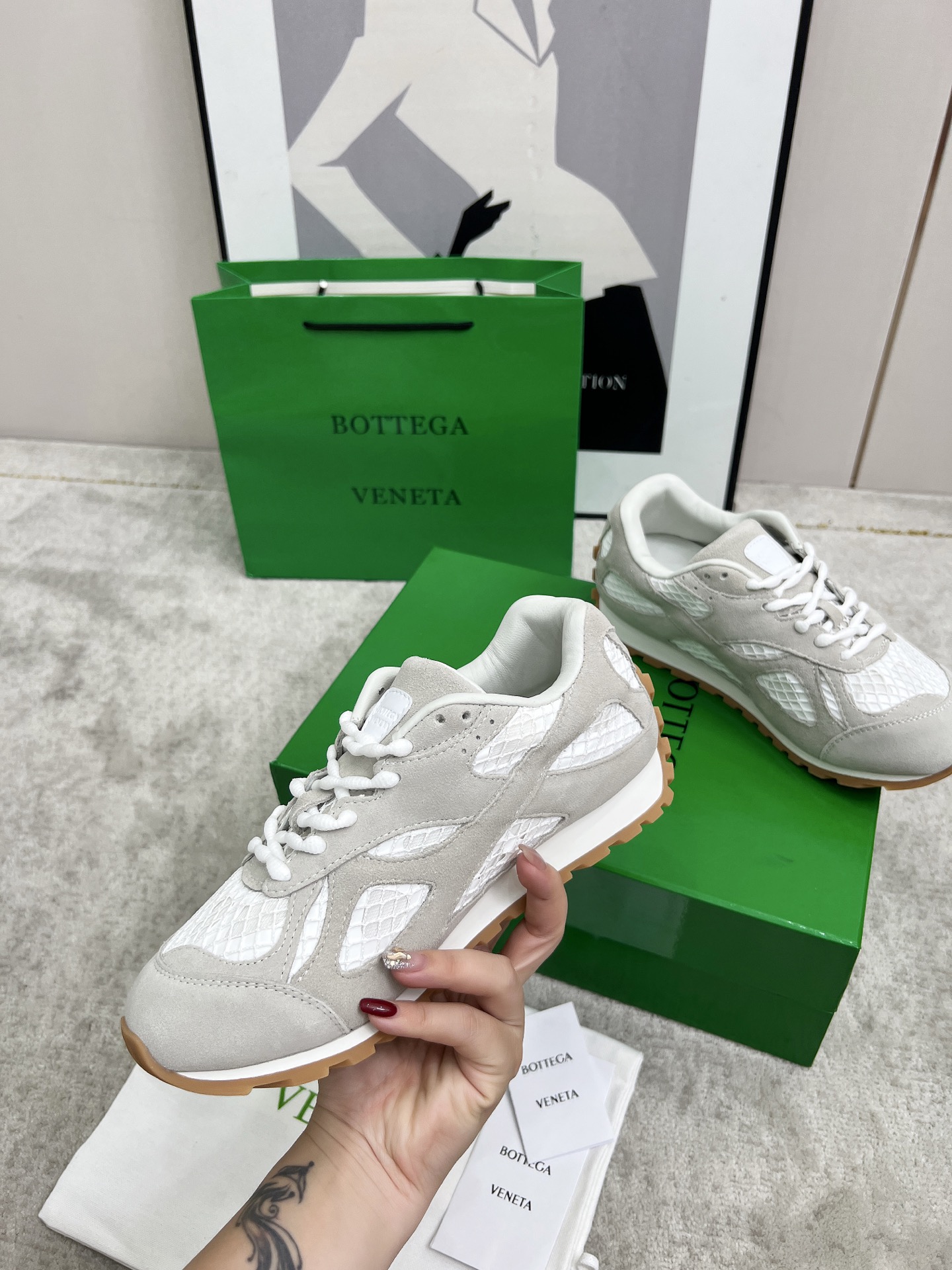 Bottega Veneta Male Sneakers Mesh 45-s