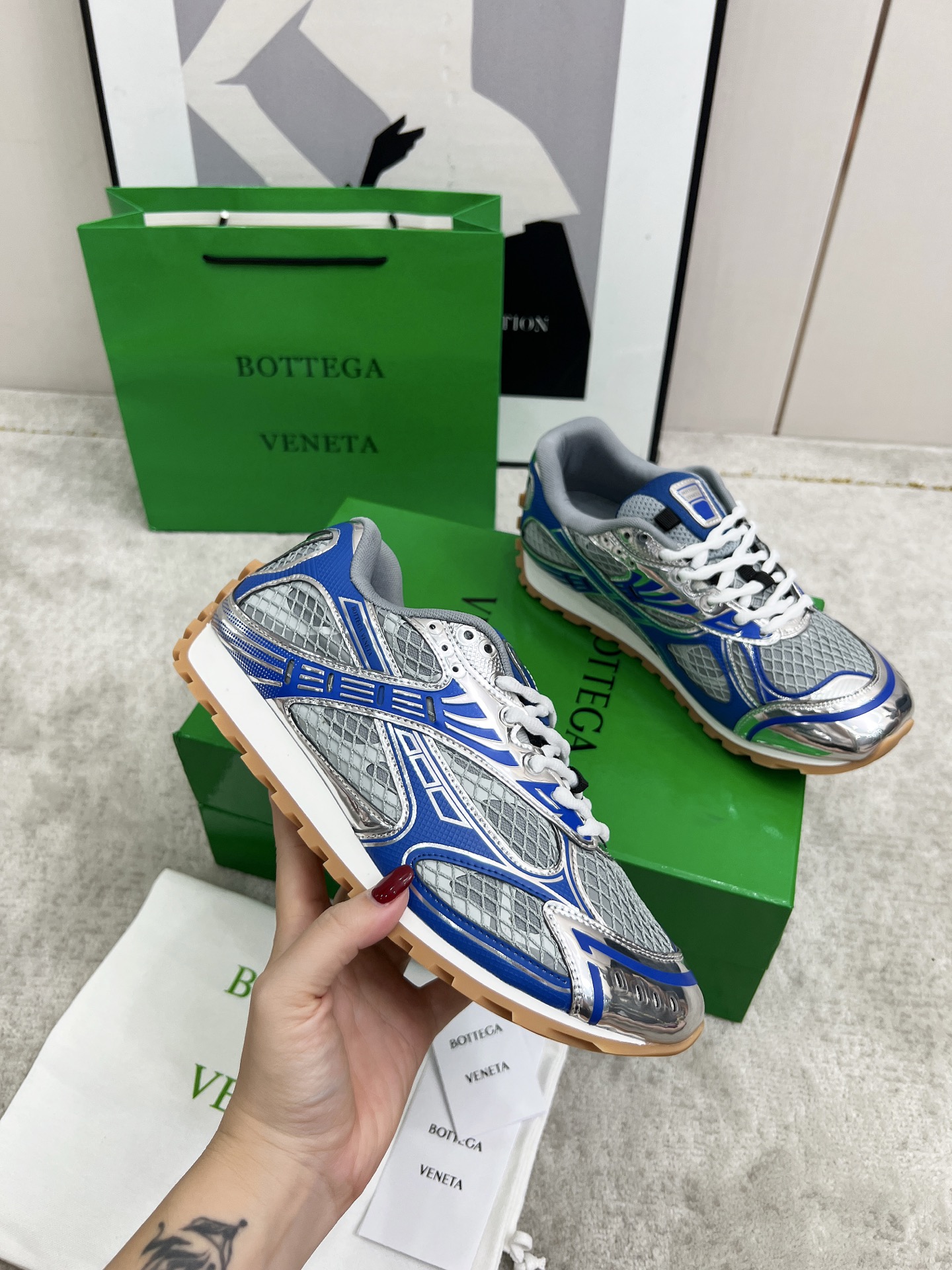 Bottega Veneta Male Sneakers Mesh 45-s