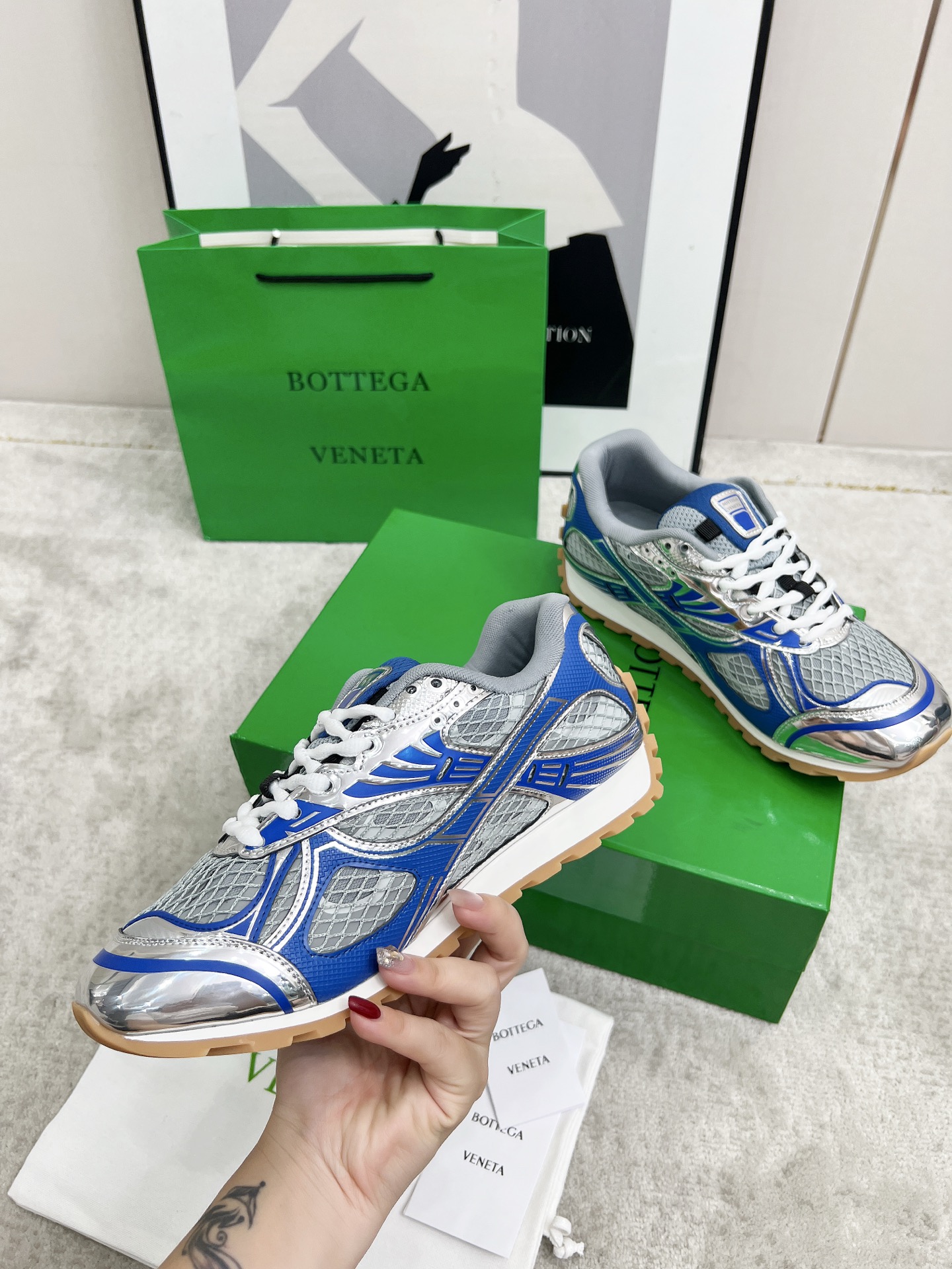 Bottega Veneta Male Sneakers Mesh 45-s