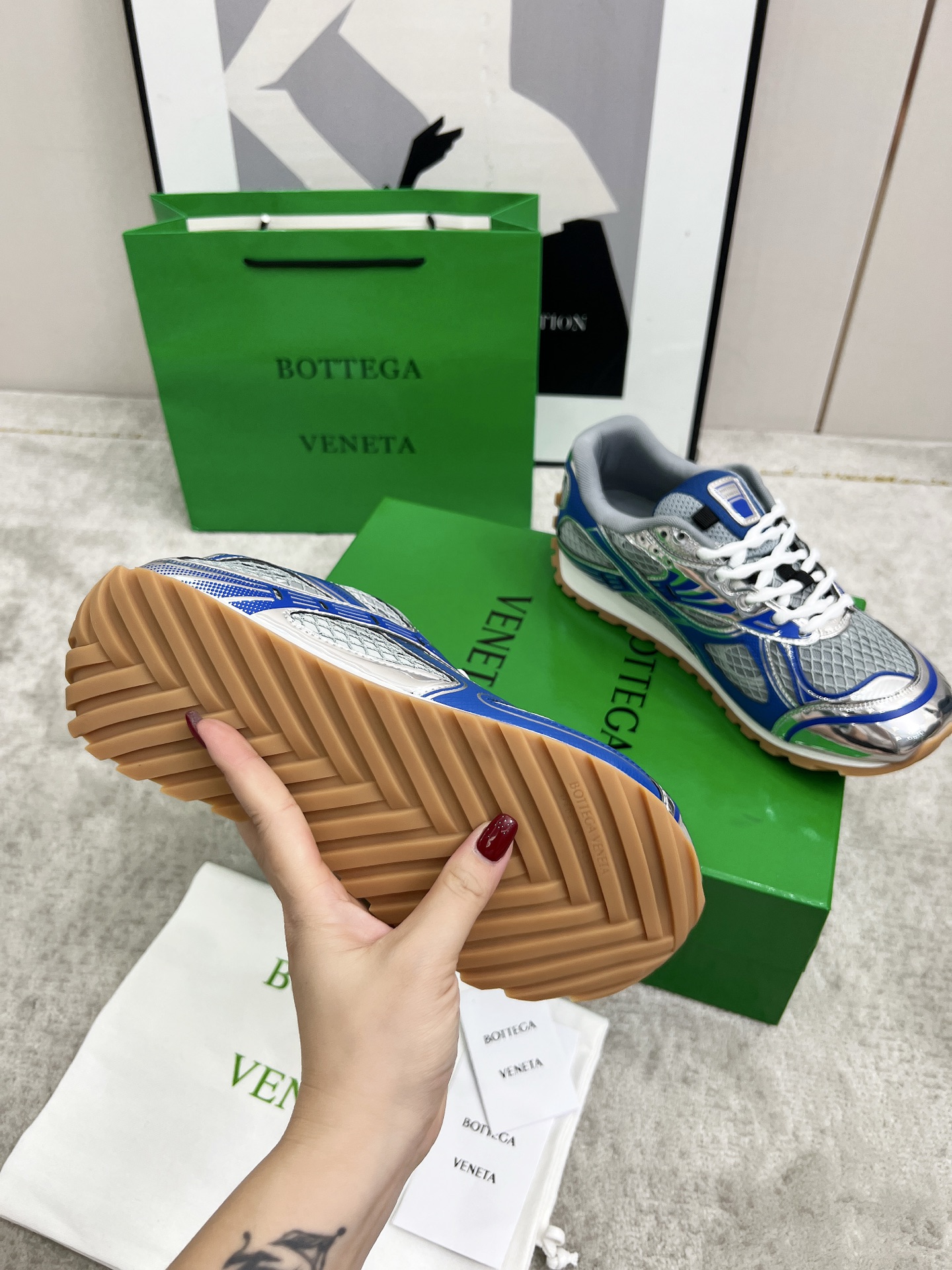 Bottega Veneta Male Sneakers Mesh 45-s