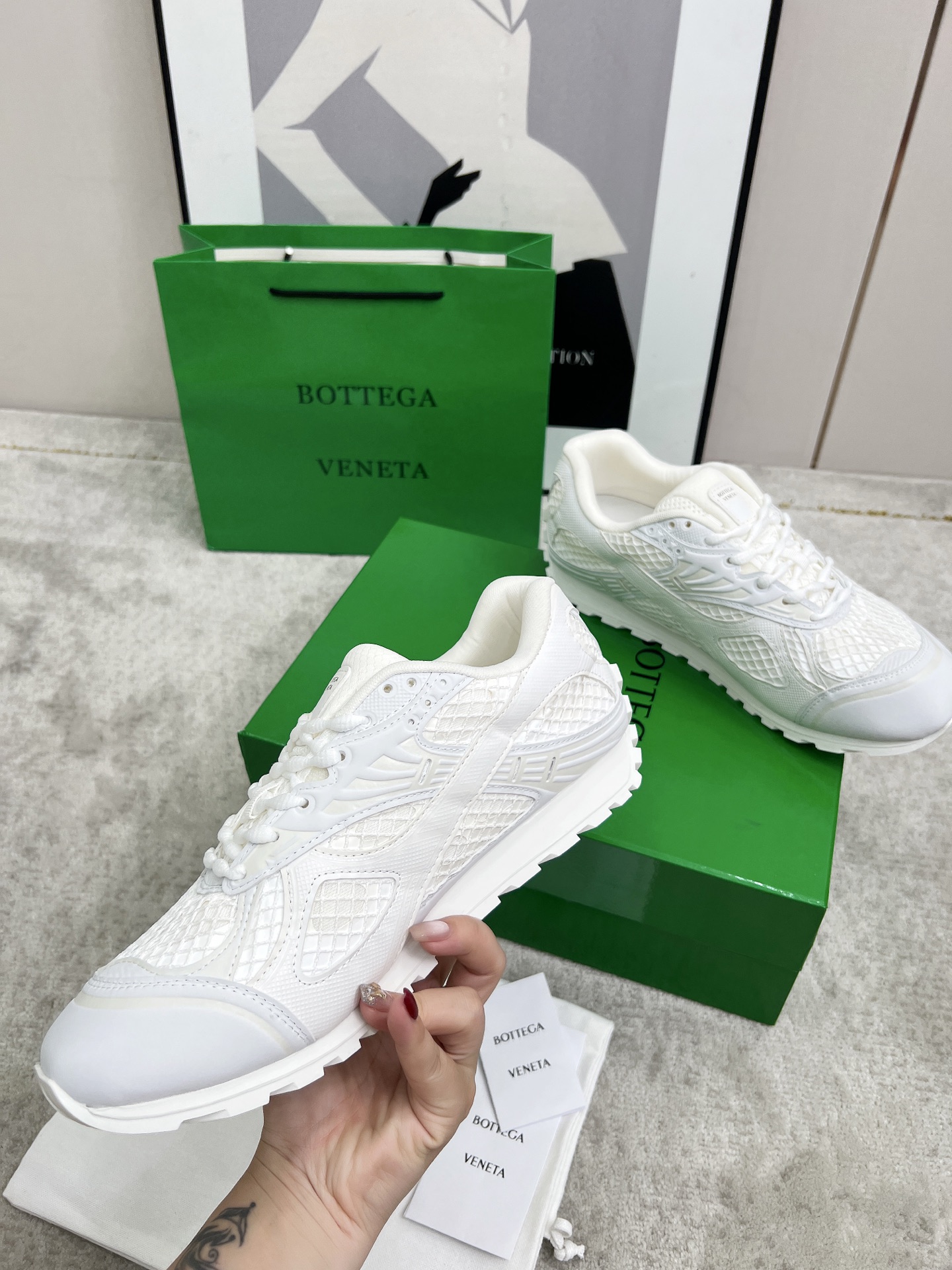 Bottega Veneta Male Sneakers Mesh 45-s
