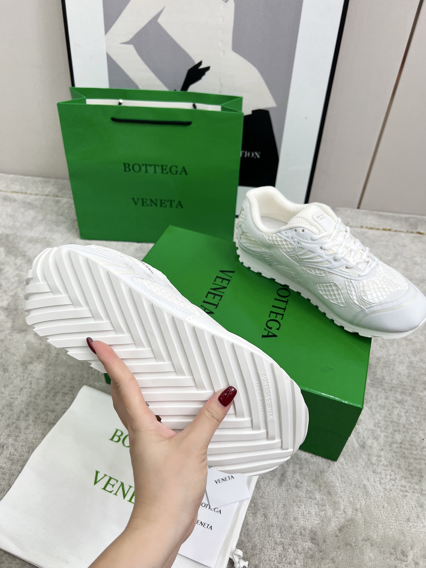 Bottega Veneta Male Sneakers Mesh 45-s