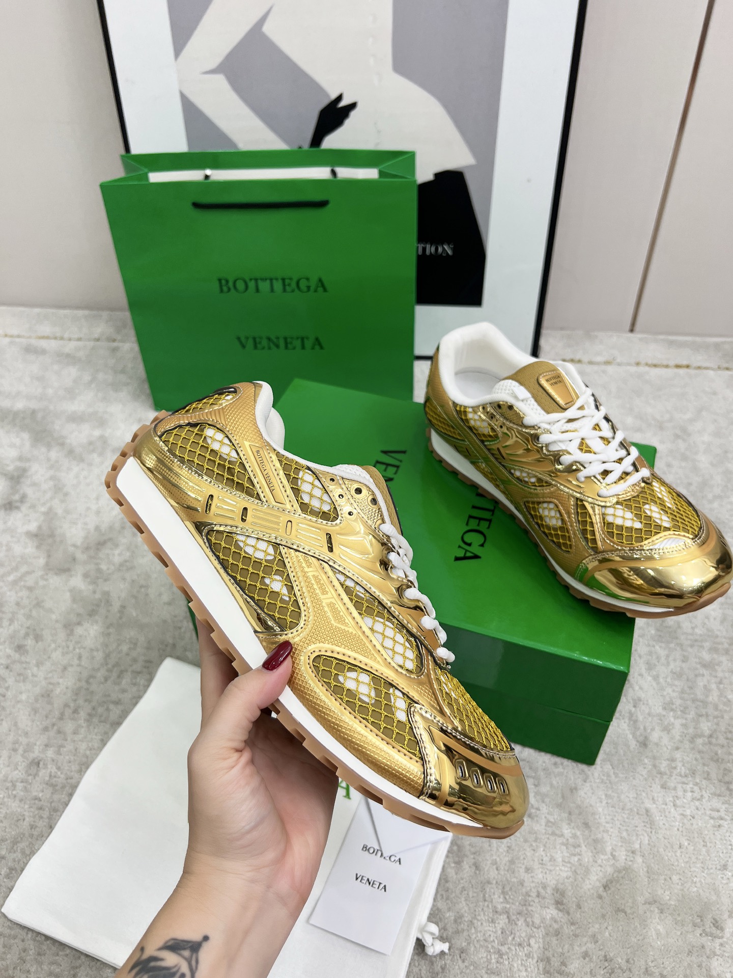 Bottega Veneta Male Sneakers Mesh 45-s