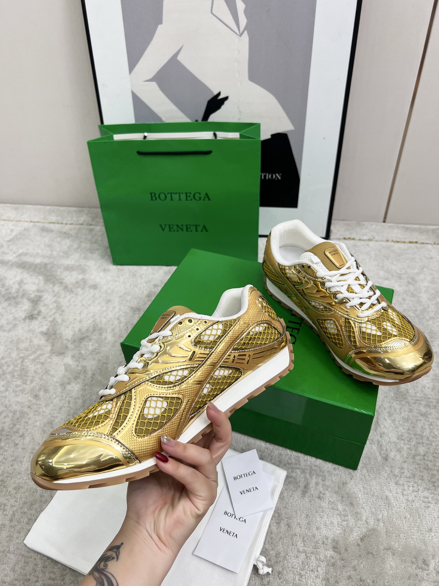 Bottega Veneta Male Sneakers Mesh 45-s