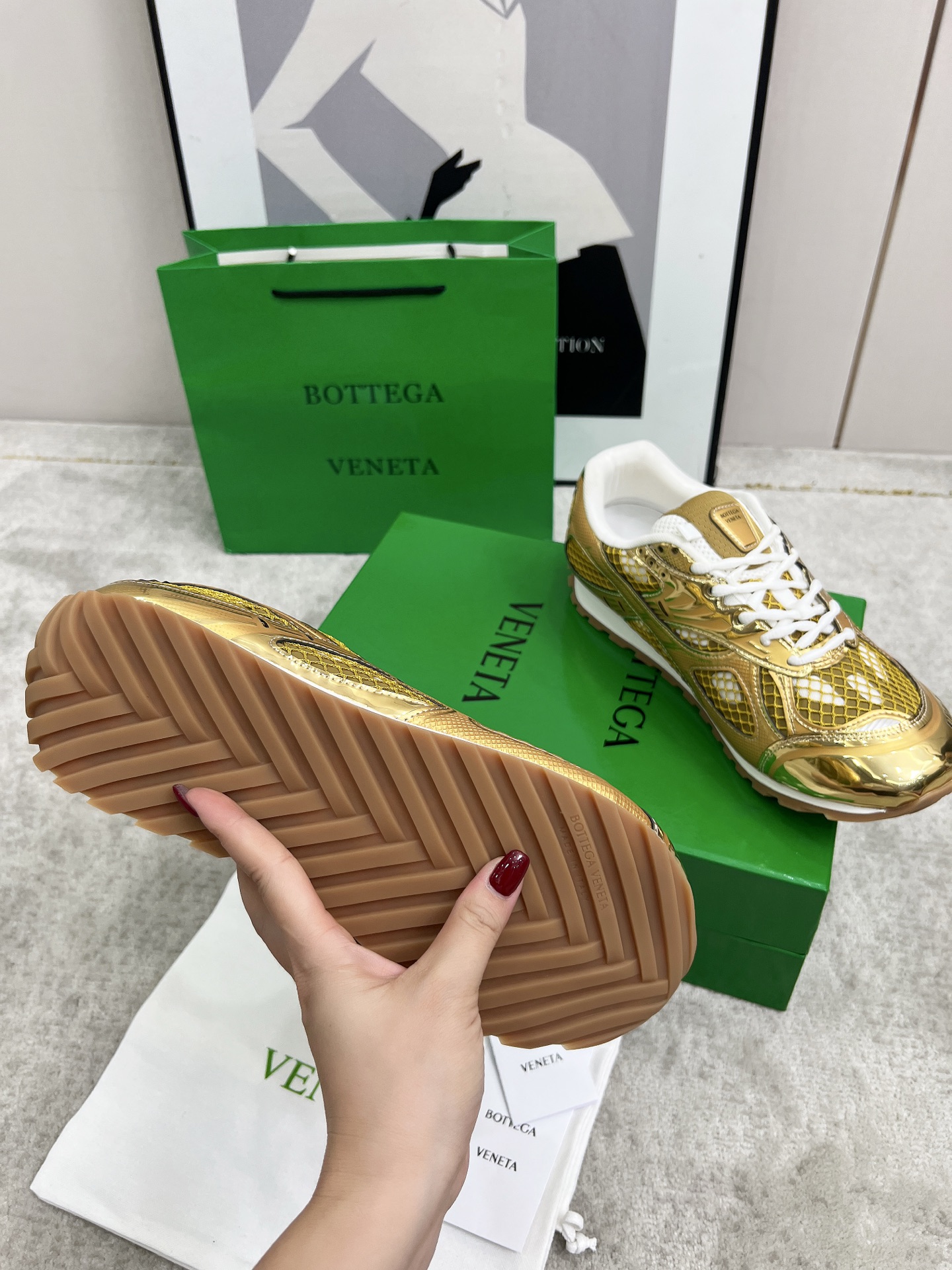 Bottega Veneta Male Sneakers Mesh 45-s
