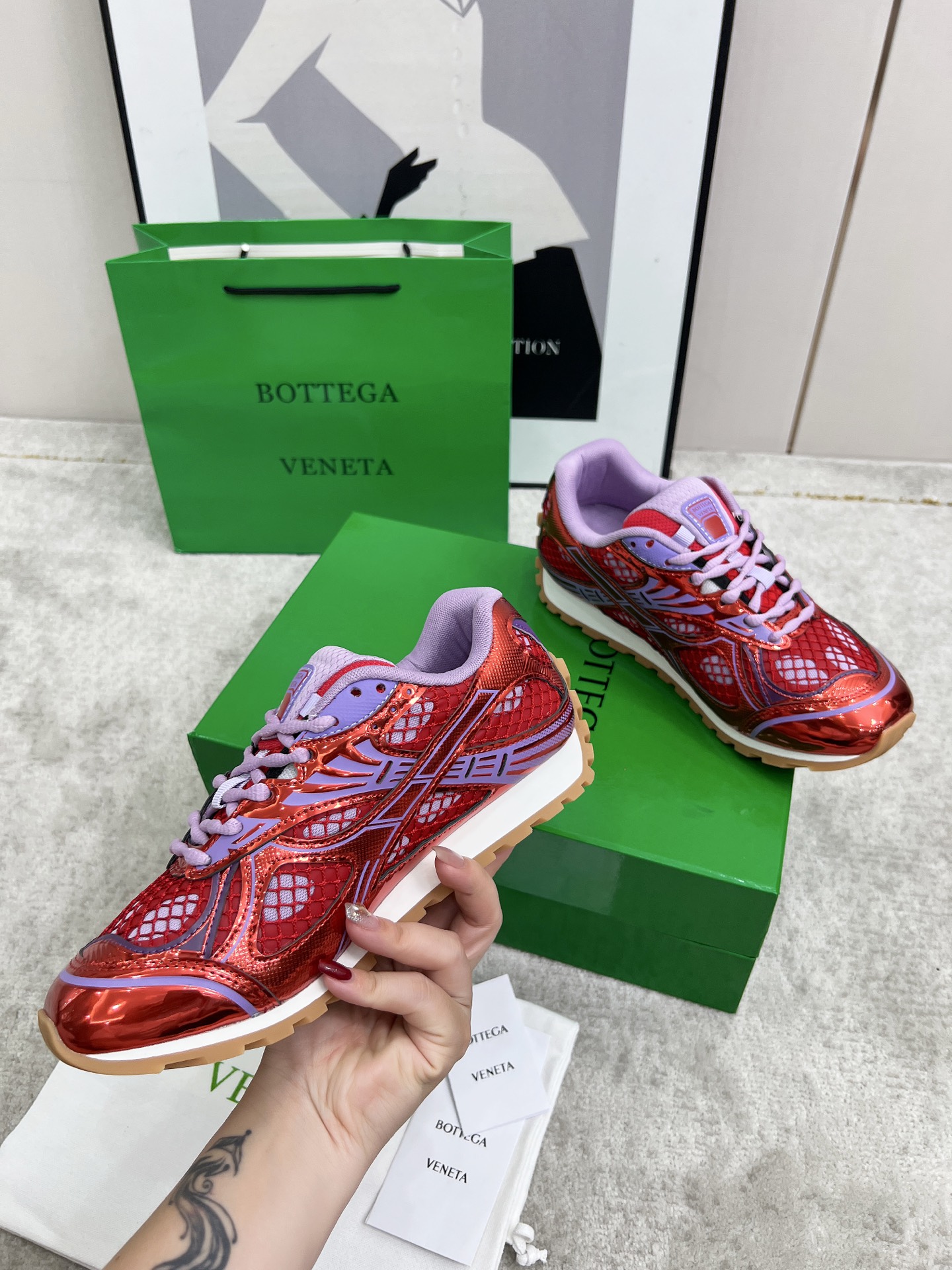 Bottega Veneta Male Sneakers Mesh 45-s