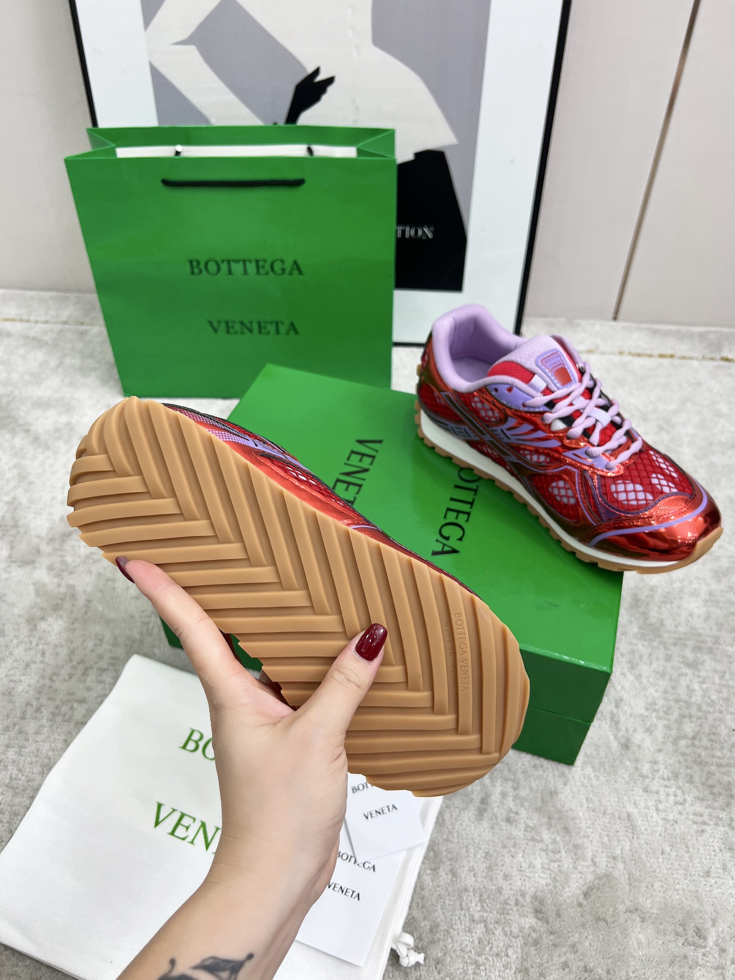 Bottega Veneta Male Sneakers Mesh 45-s