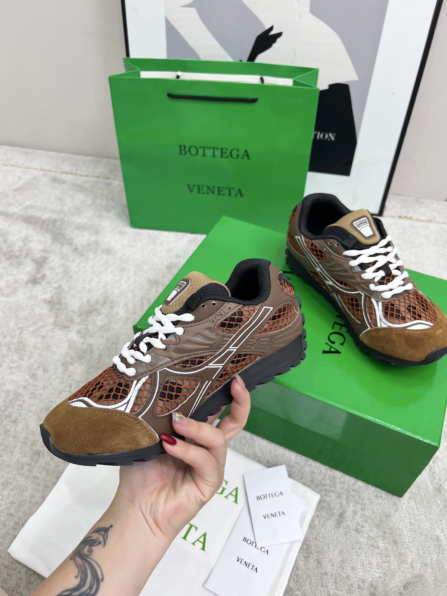 Bottega Veneta Male Sneakers Mesh 45-s