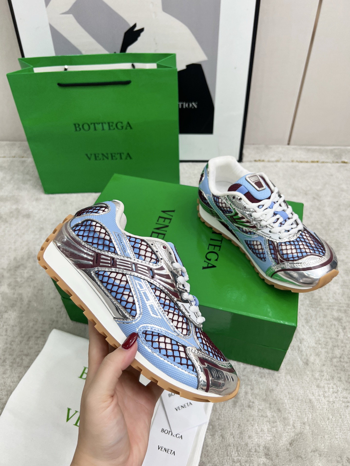 Bottega Veneta Male Sneakers Mesh 45-s