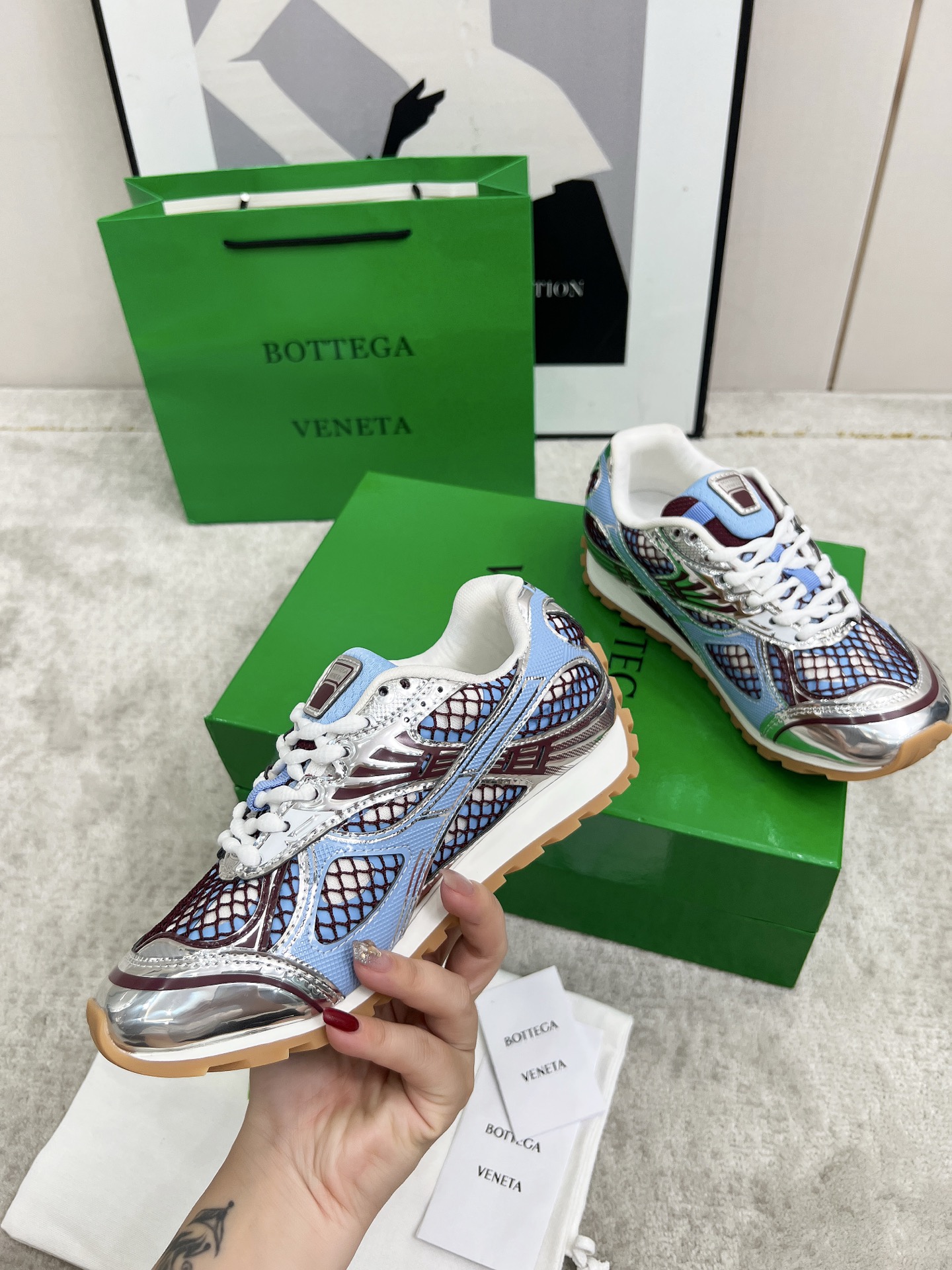 Bottega Veneta Male Sneakers Mesh 45-s