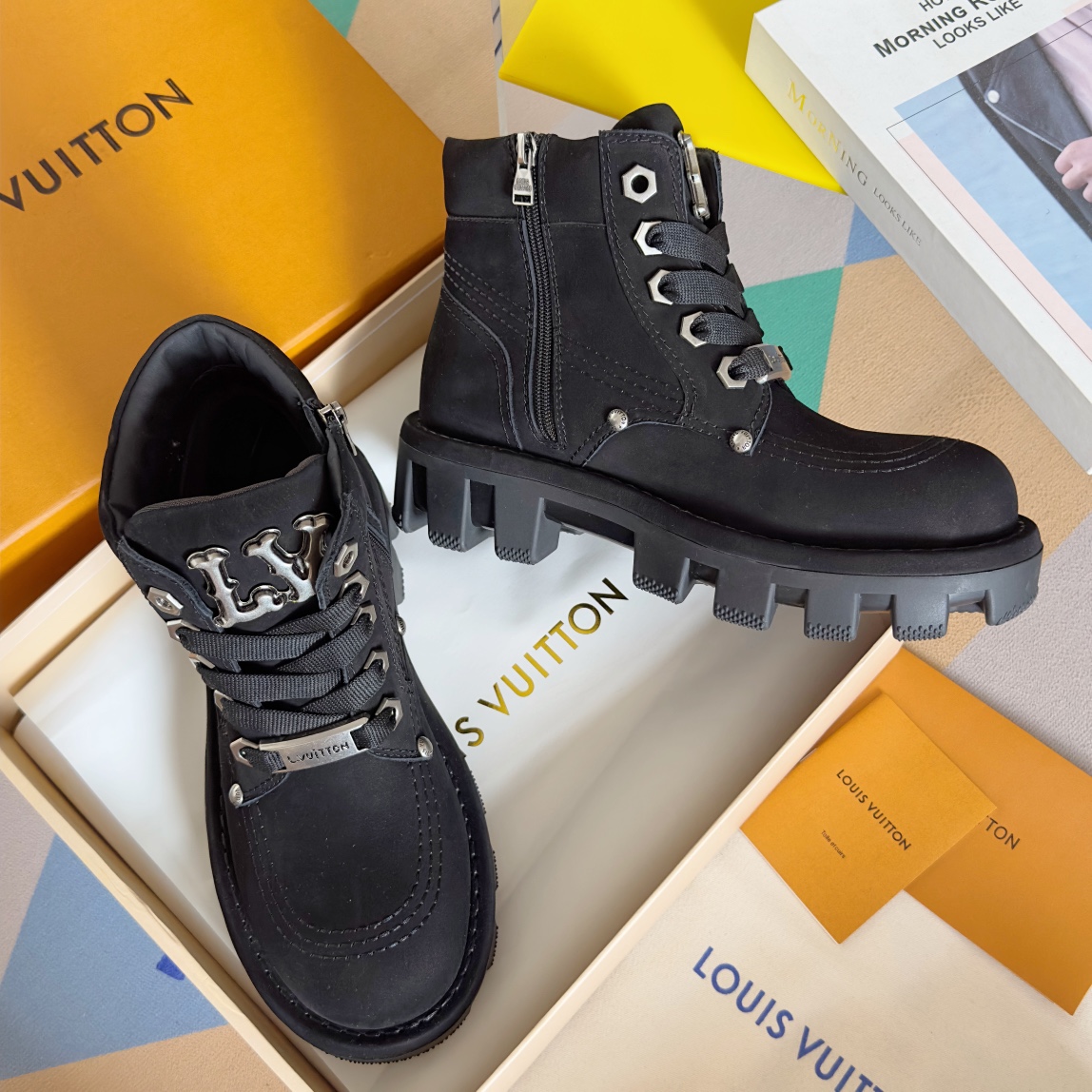 Calvin Klein Dr. Martens Louis Vuitton Male Boots Cow Leather M-l-s
