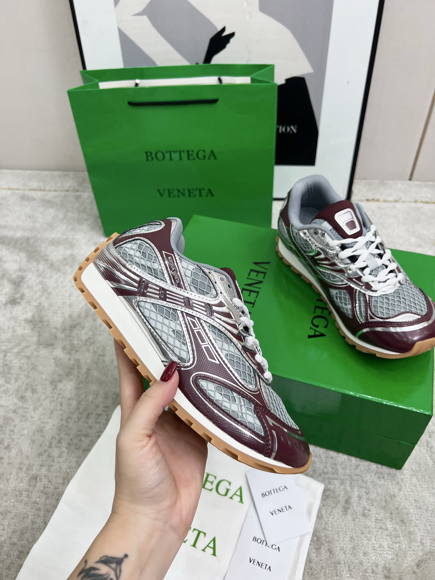 Bottega Veneta Male Sneakers Mesh 45-s