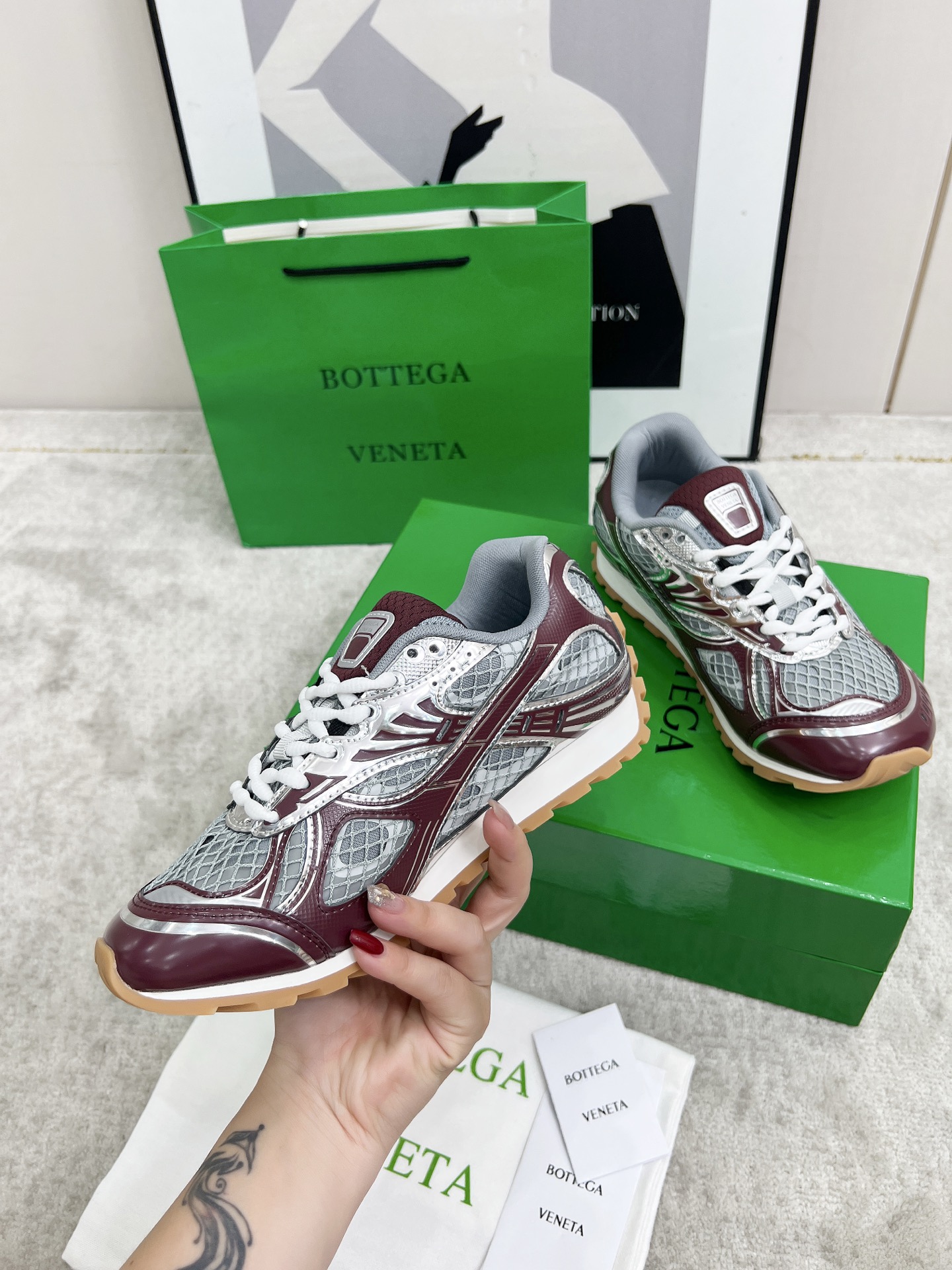 Bottega Veneta Male Sneakers Mesh 45-s