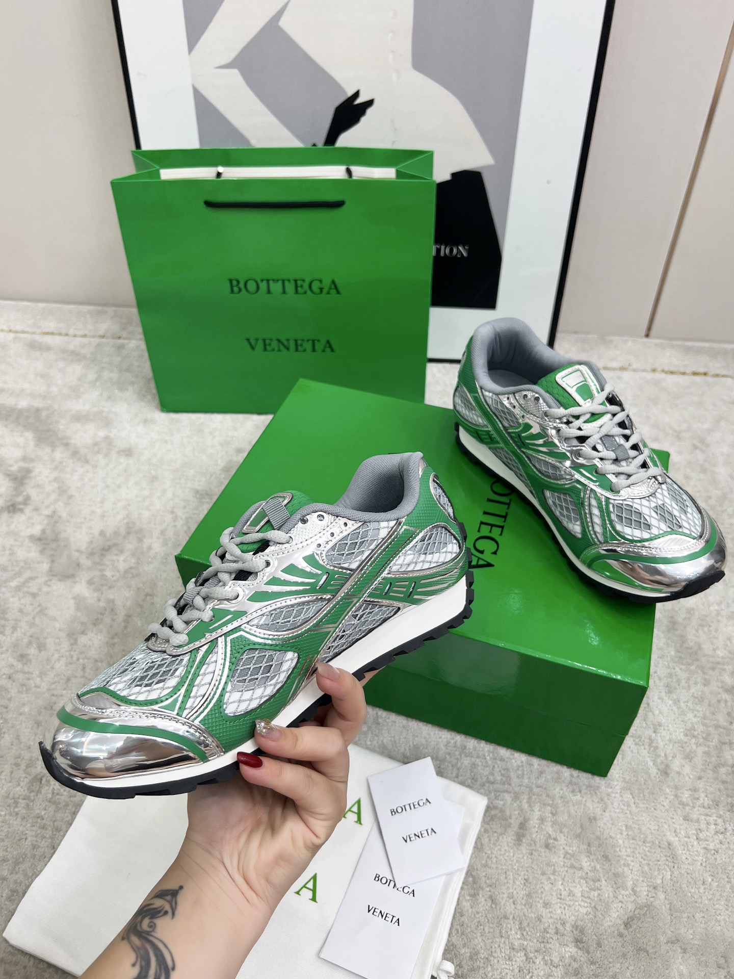 Bottega Veneta Male Sneakers Mesh 45-s