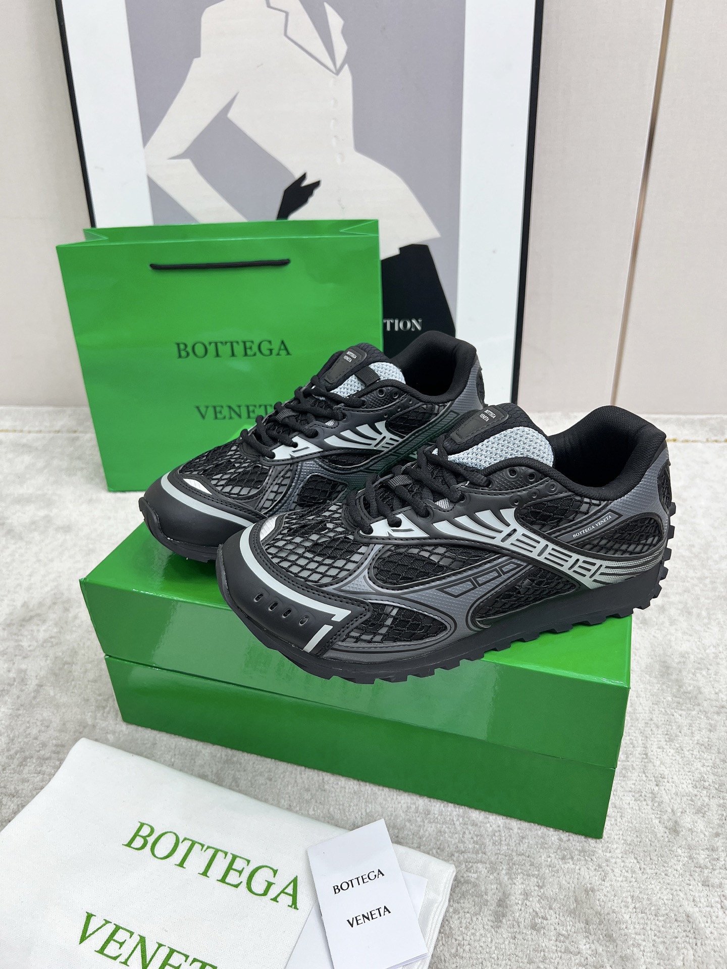 Bottega Veneta Male Sneakers Mesh 45-s