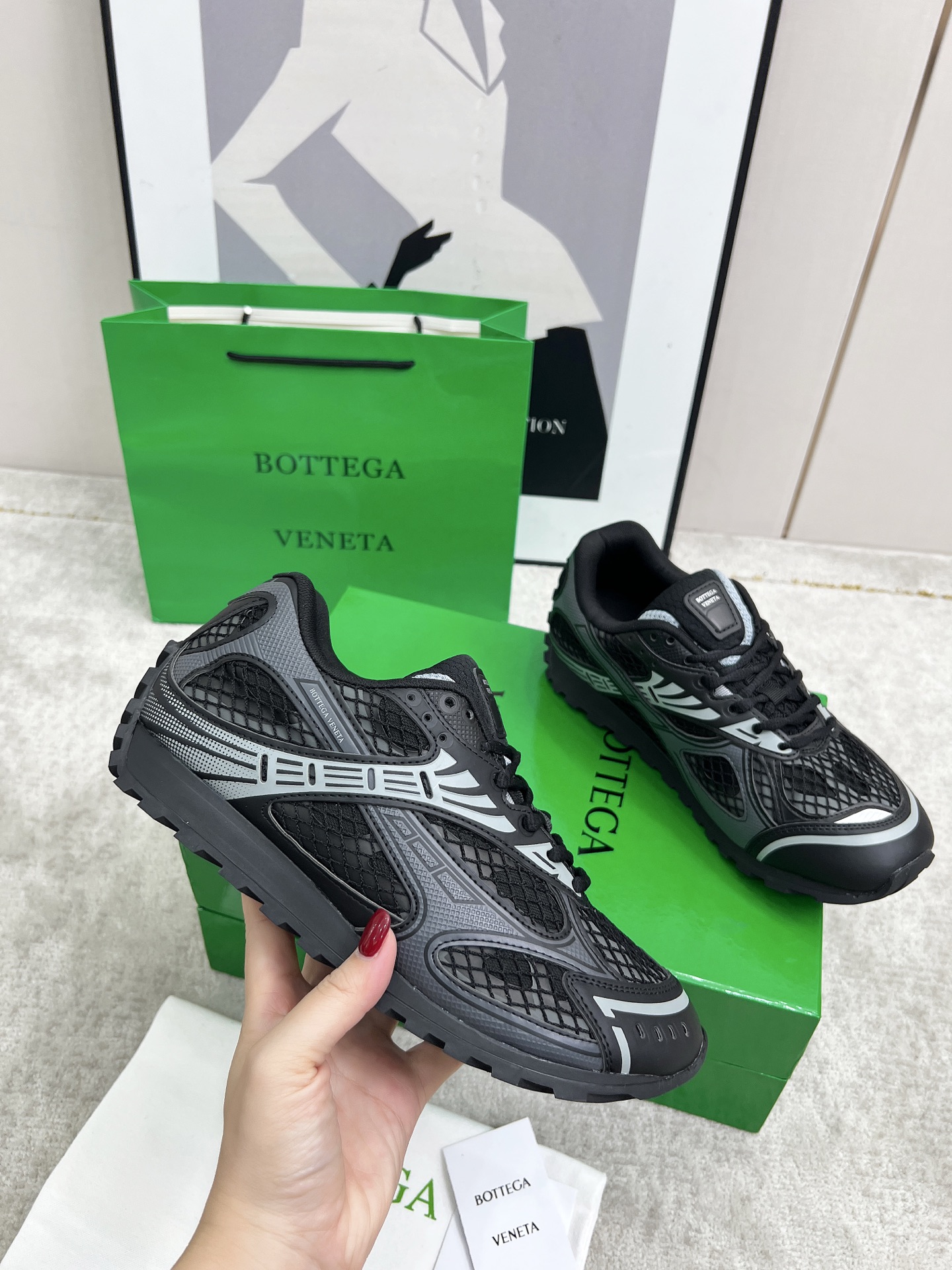 Bottega Veneta Male Sneakers Mesh 45-s