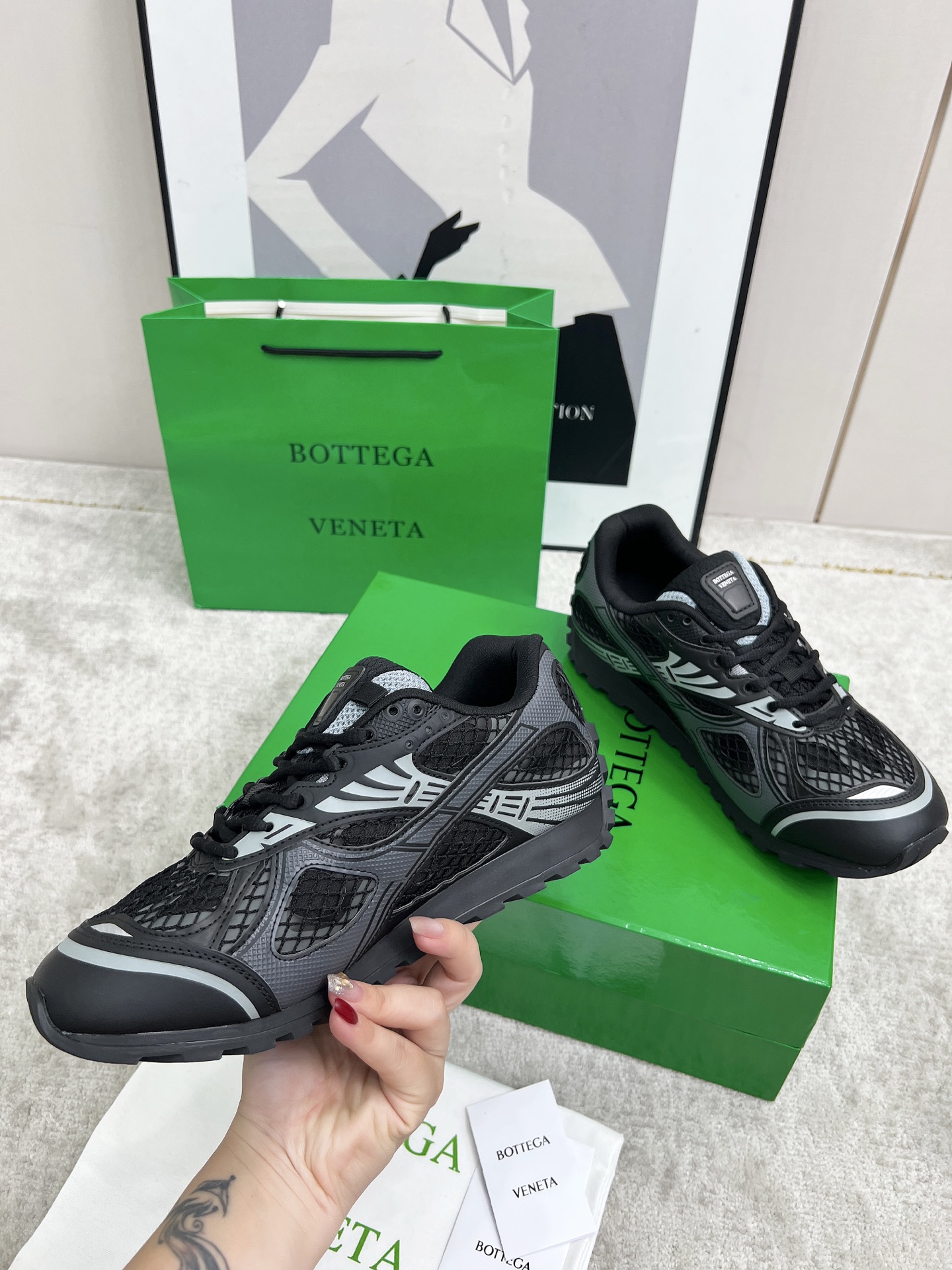 Bottega Veneta Male Sneakers Mesh 45-s