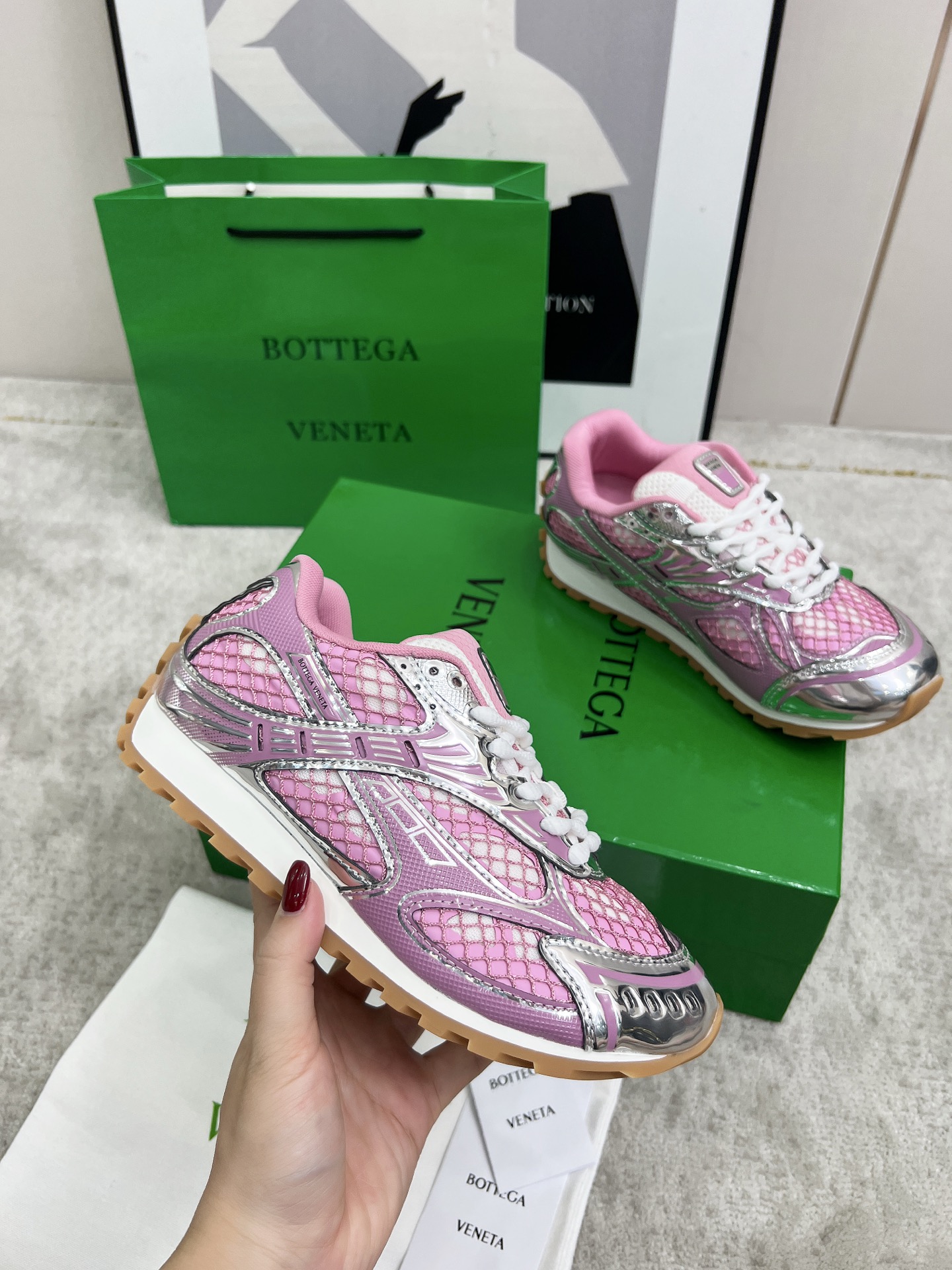 Bottega Veneta Male Sneakers Mesh 45-s
