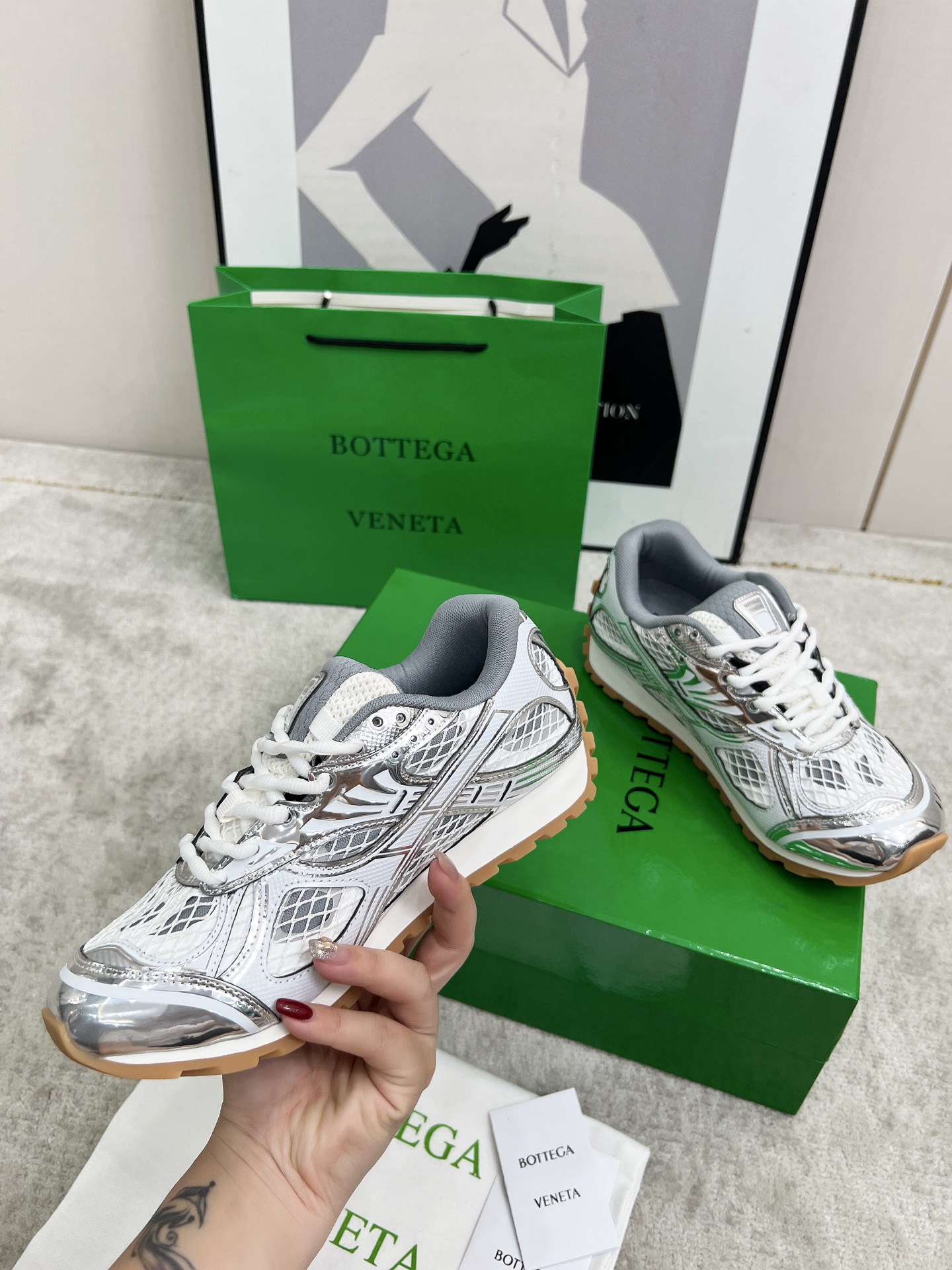 Bottega Veneta Male Sneakers Mesh 45-s
