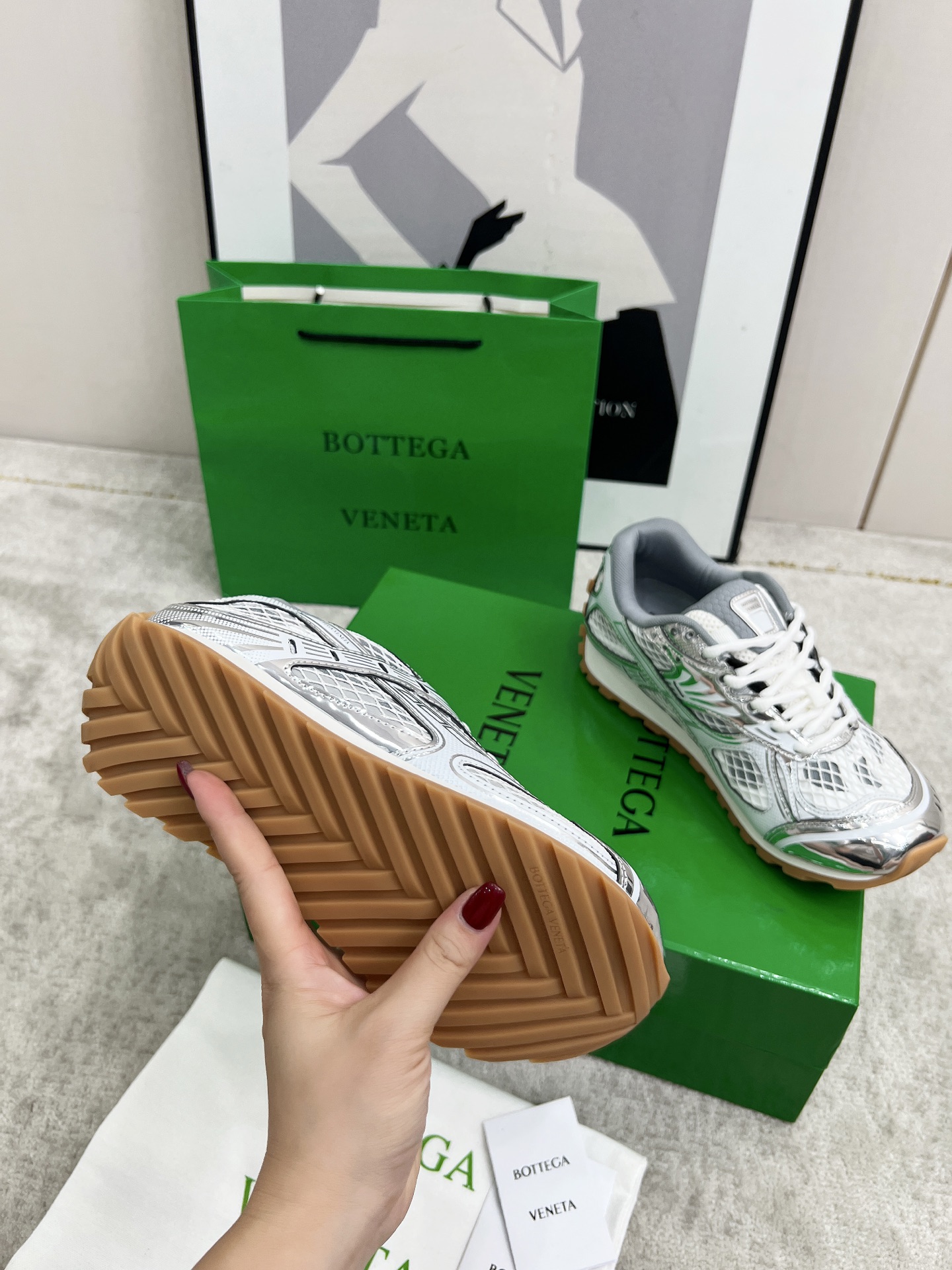 Bottega Veneta Male Sneakers Mesh 45-s