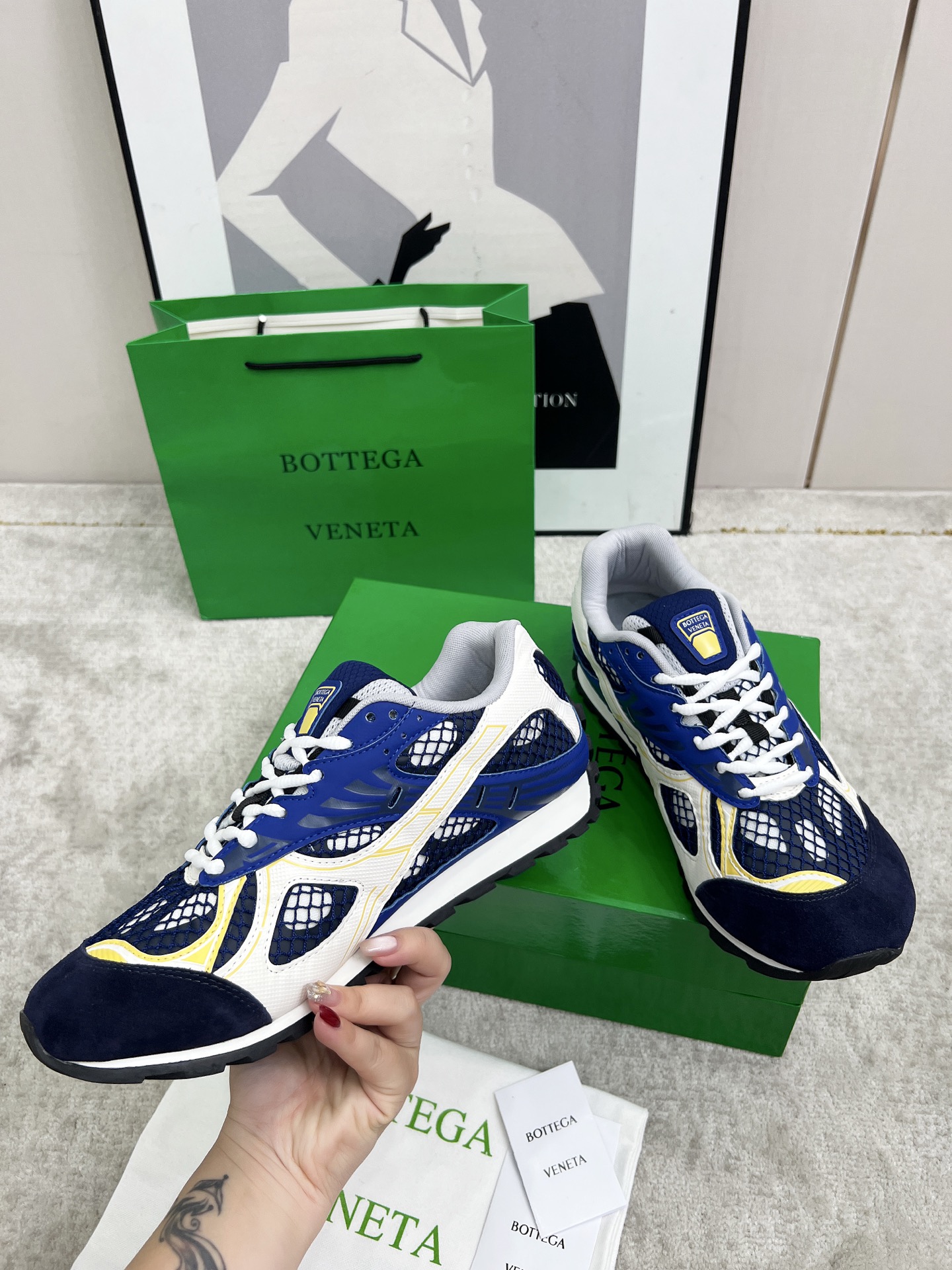 Bottega Veneta Male Sneakers Mesh 45-s