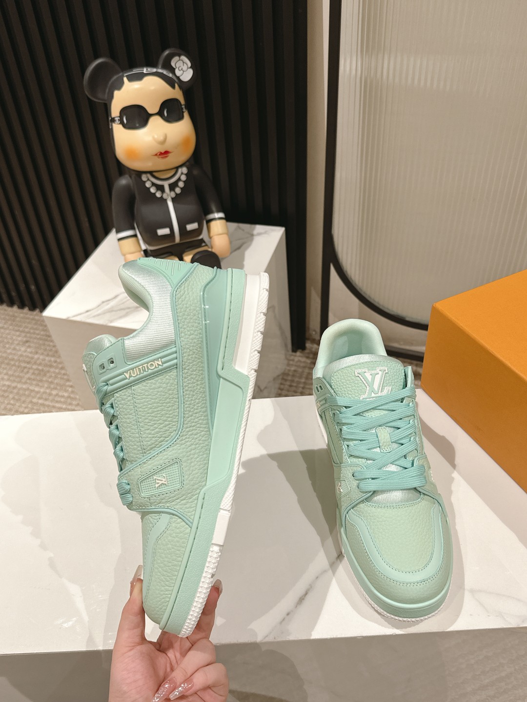 Louis Vuitton Male Board Shoes Mesh M-l