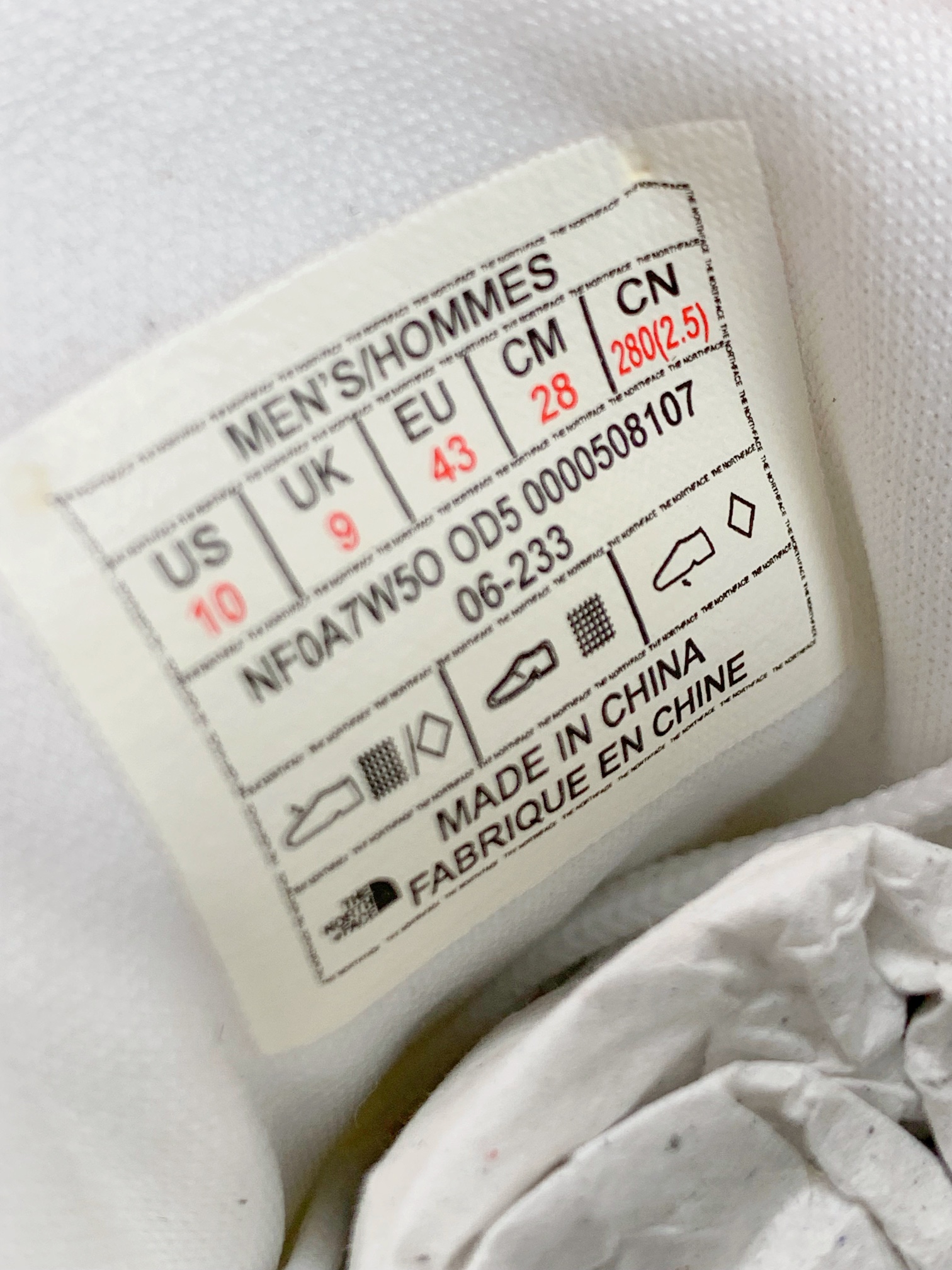 The North Face Male Running Shoes Breathable S