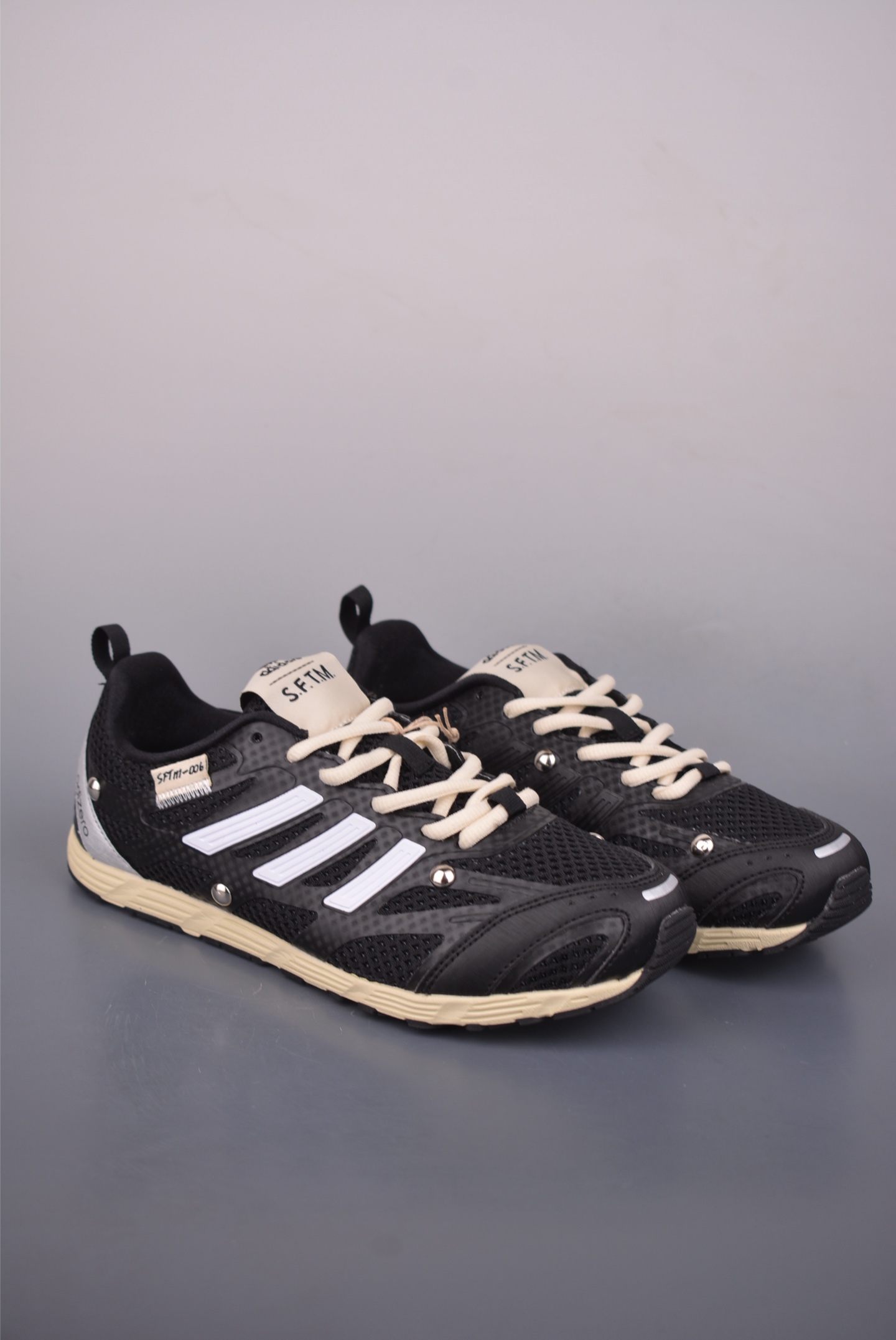 Adidas Running Shoes Mesh Black Breathable M-l-s