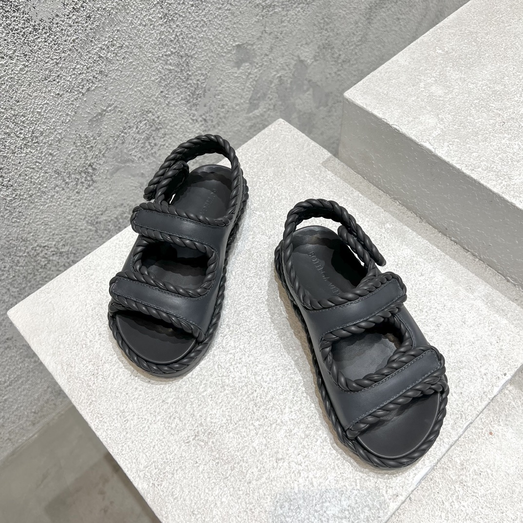 Bottega Veneta Calvin Klein Female Sandals Black M-l-s