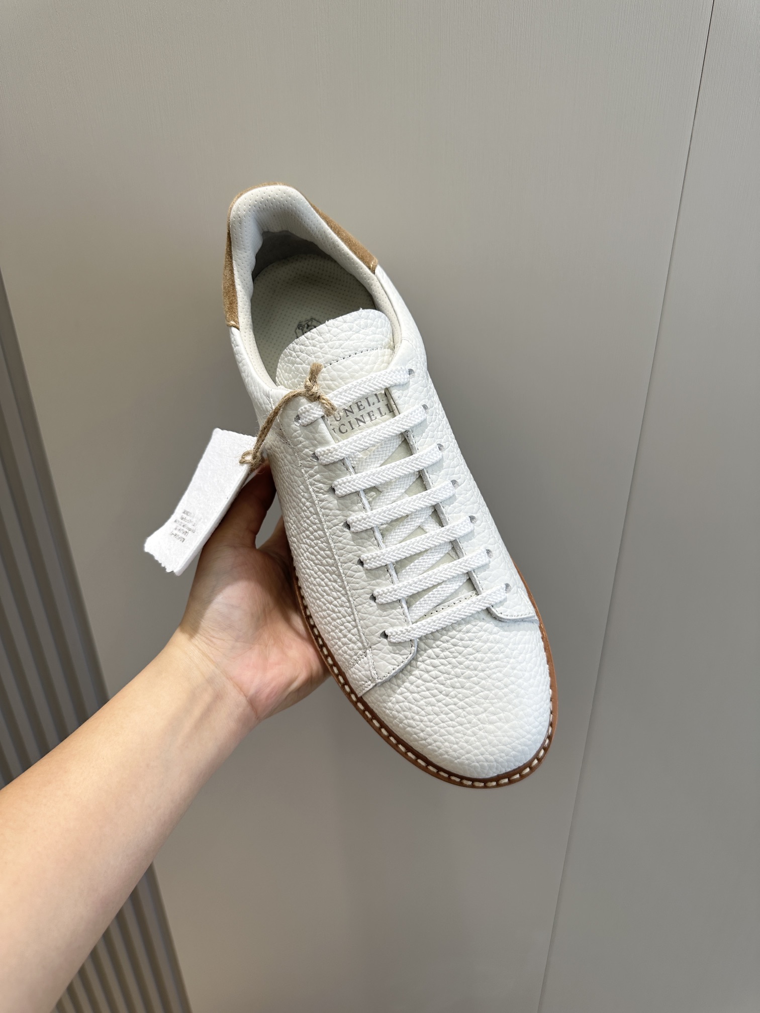 Male Leather Shoes Real Leather White Breathable M-l-s