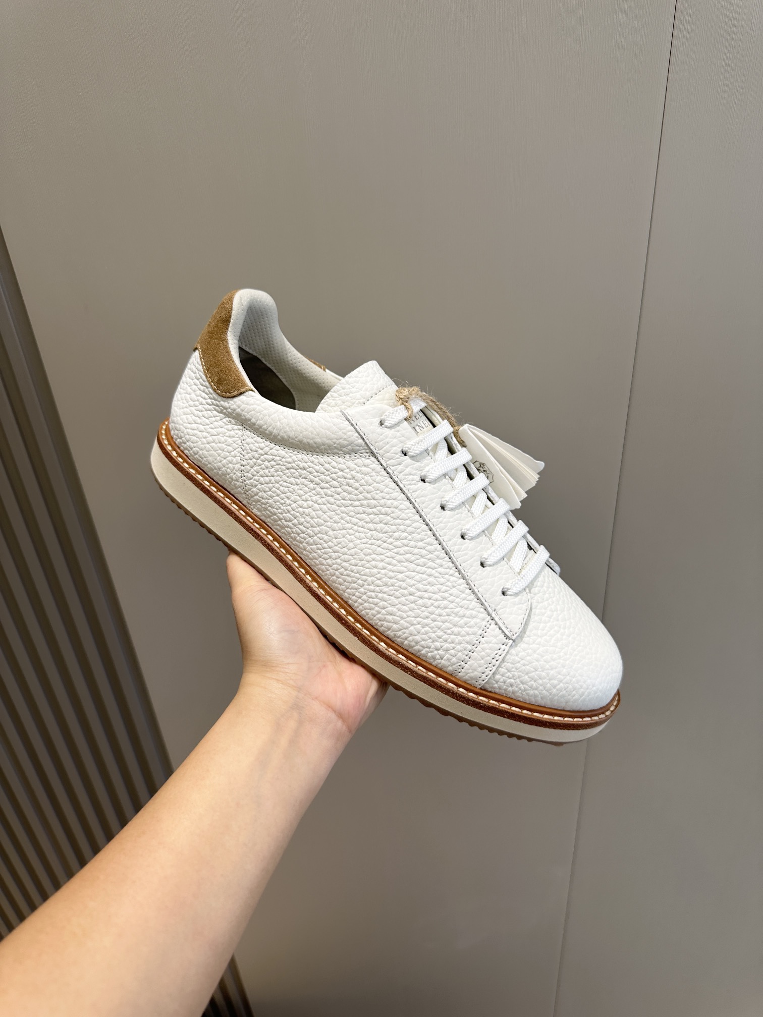 Male Leather Shoes Real Leather White Breathable M-l-s