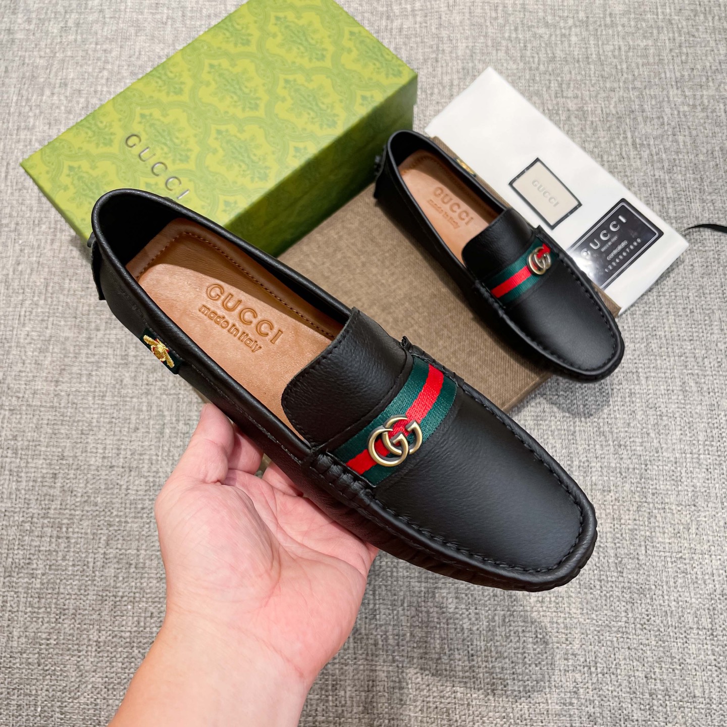 Gucci Basic Shoes Brown Breathable