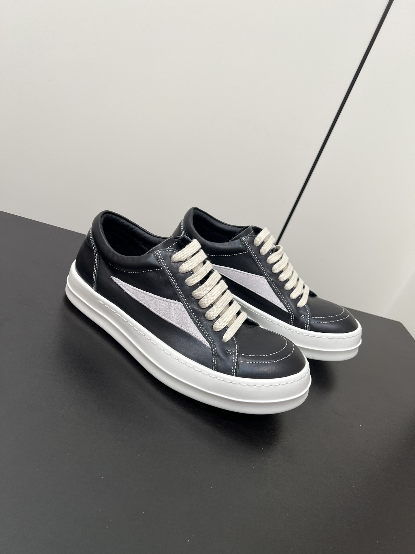 Calvin Klein Male Leather Shoes Cow Leather Black M-l-s