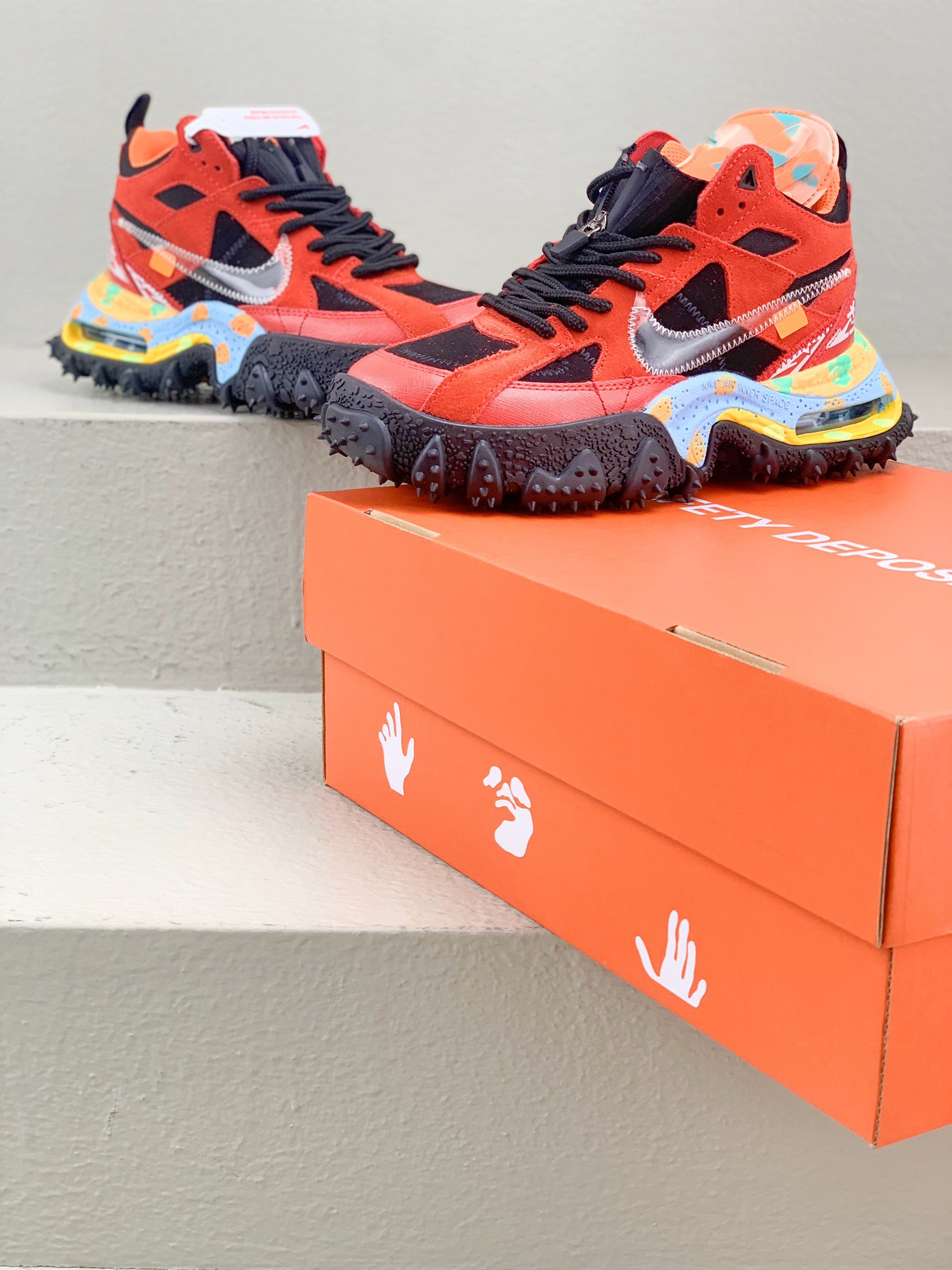 Balenciaga Nike Basic Shoes Red M-l-s