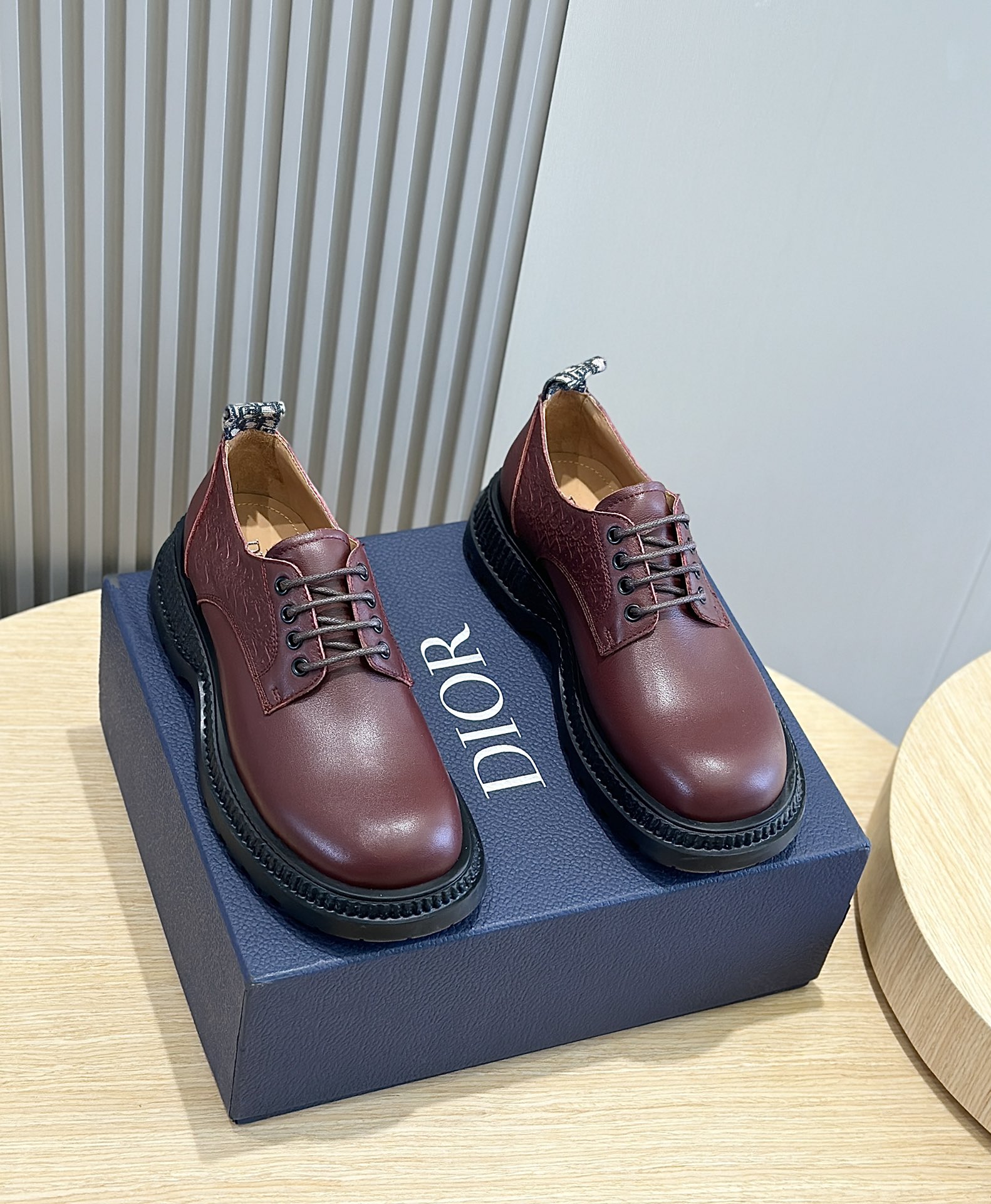 Dior Male Leather Shoes Cow Leather Brown L-s