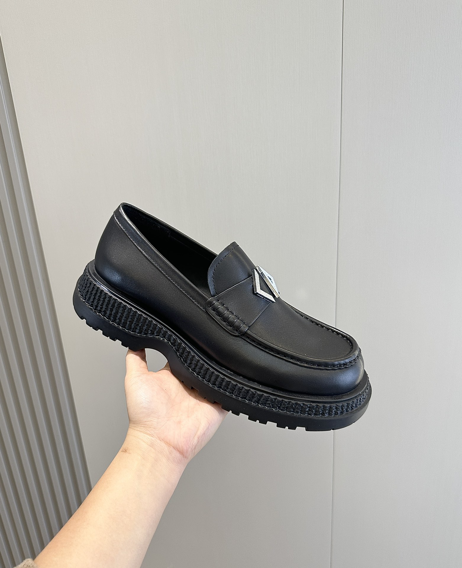 Loafers Cow Leather Black L-s