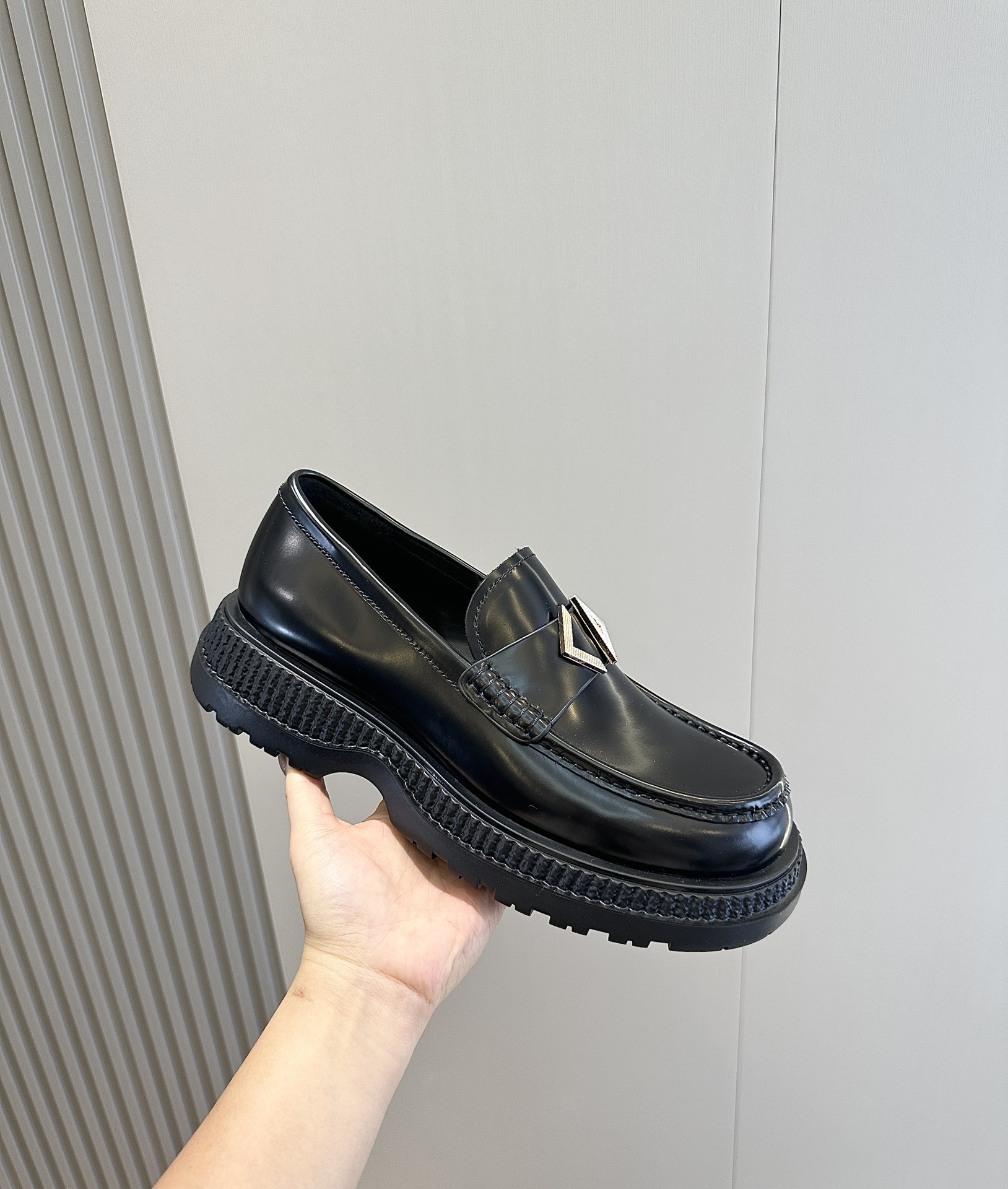 Loafers Cow Leather Black L-s