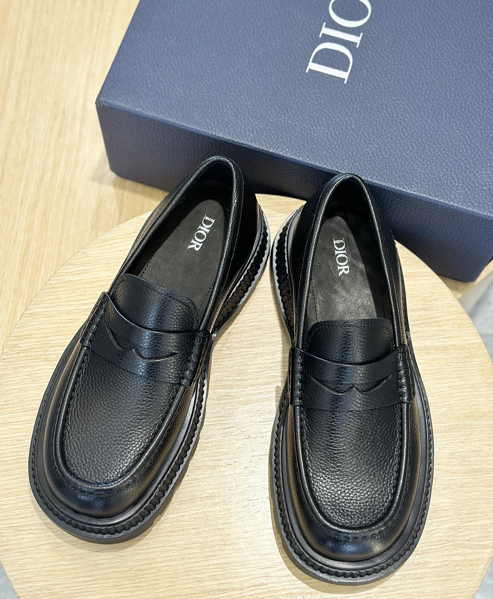 Dior Male Leather Shoes Cow Leather Brown L-s