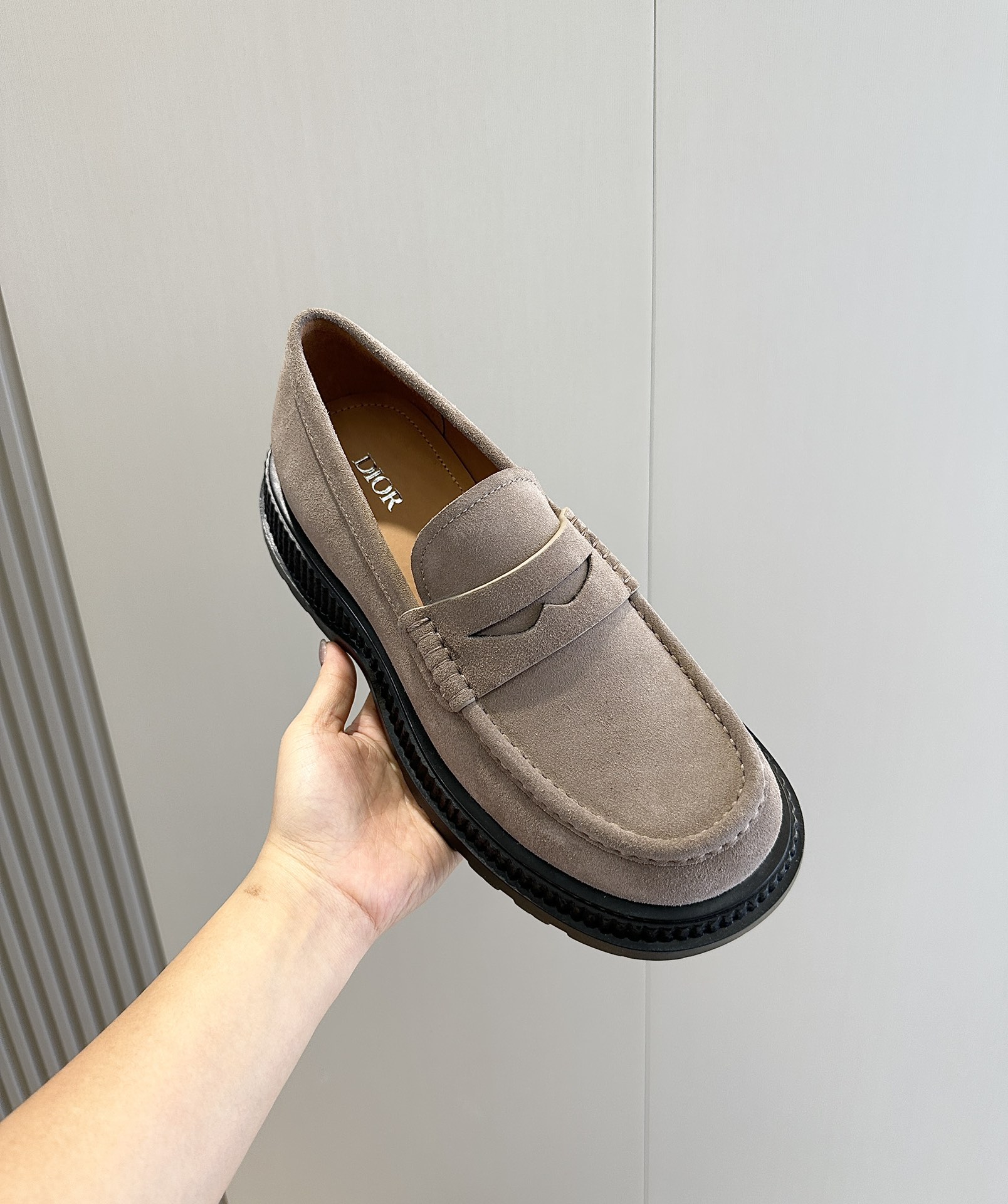 Dior Male Leather Shoes Cow Leather Brown L-s