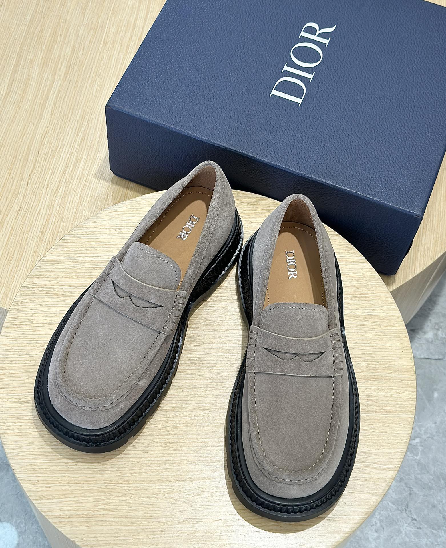 Dior Male Leather Shoes Cow Leather Brown L-s