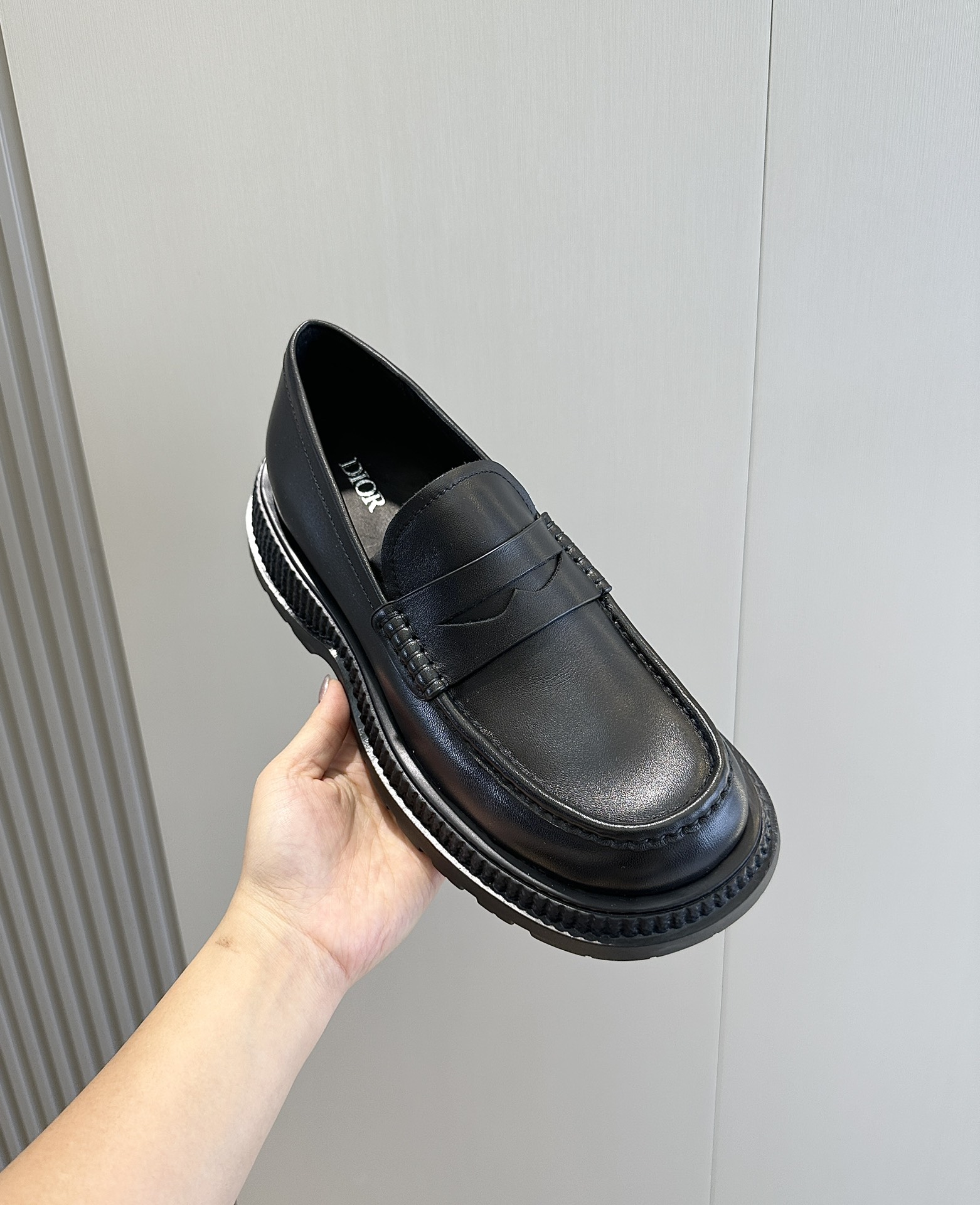 Dior Male Leather Shoes Cow Leather Brown L-s