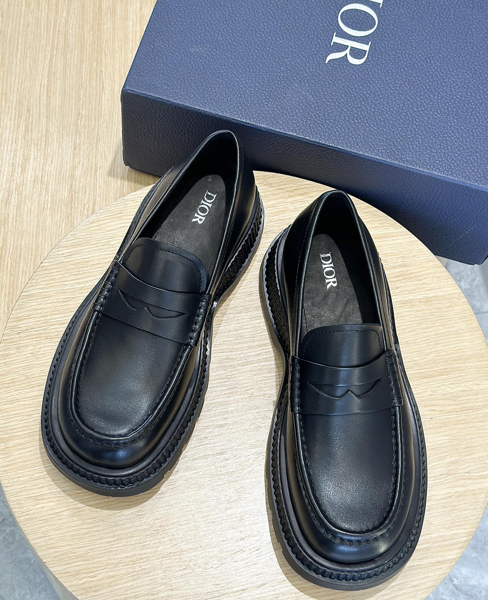 Dior Male Leather Shoes Cow Leather Brown L-s