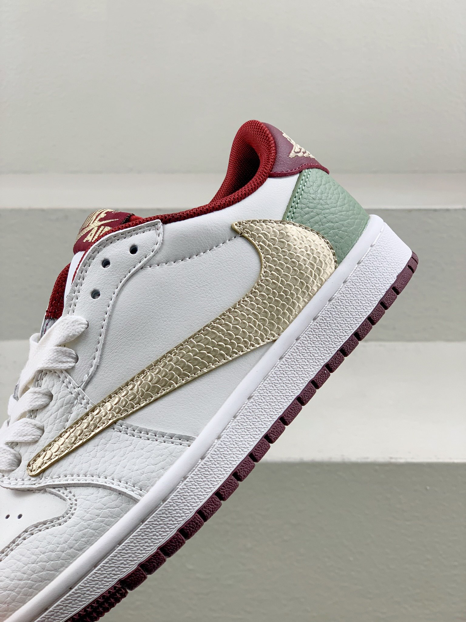 Dior Jordan Nike Male Leather Shoes Red M-l-s