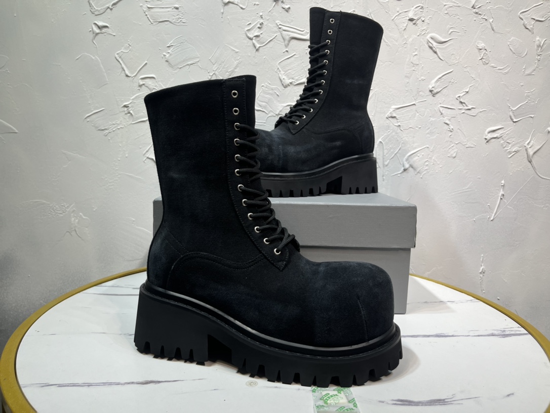 Balenciaga Male Boots Cow Leather M-l-s
