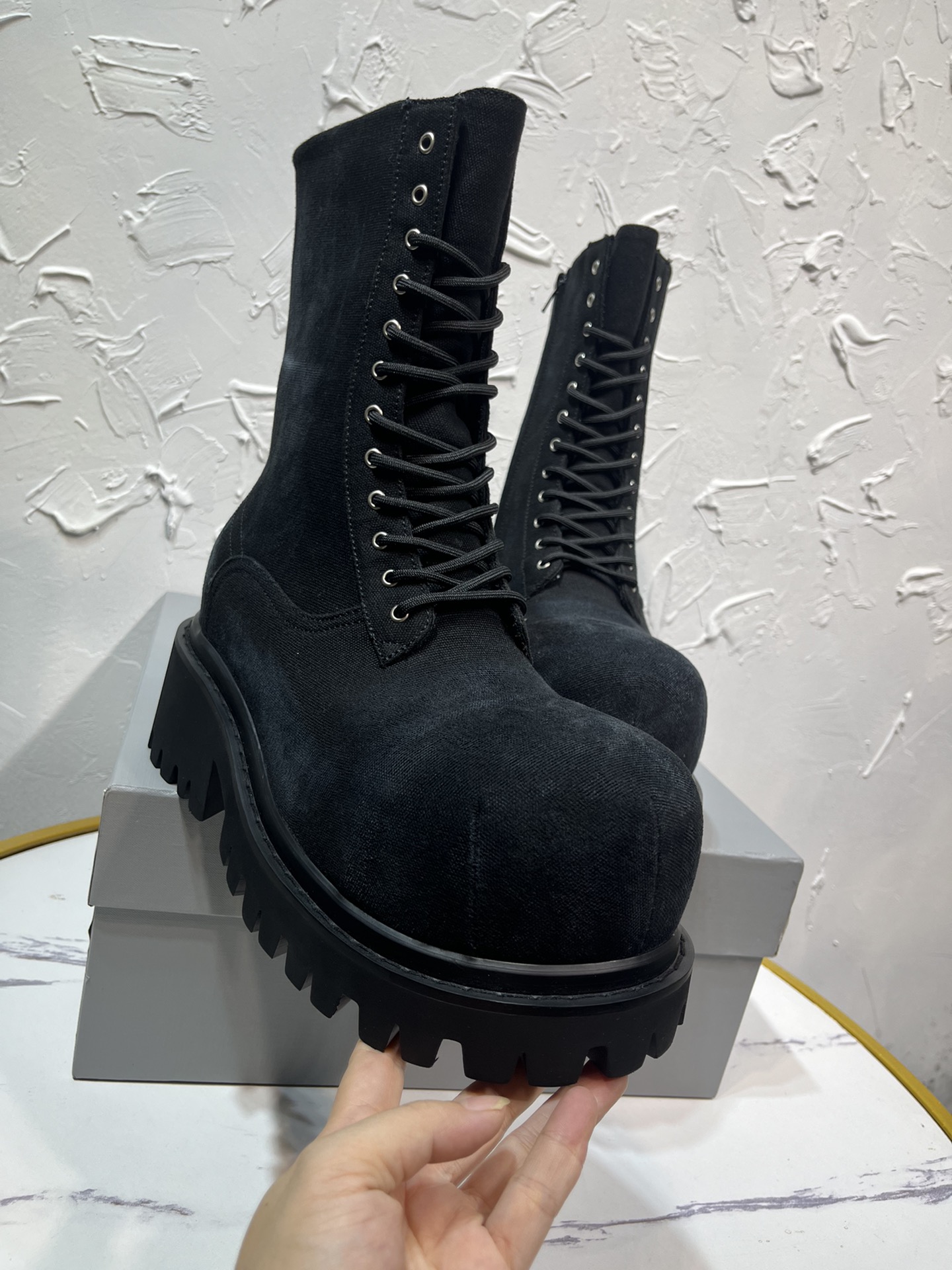 Balenciaga Male Boots Cow Leather M-l-s