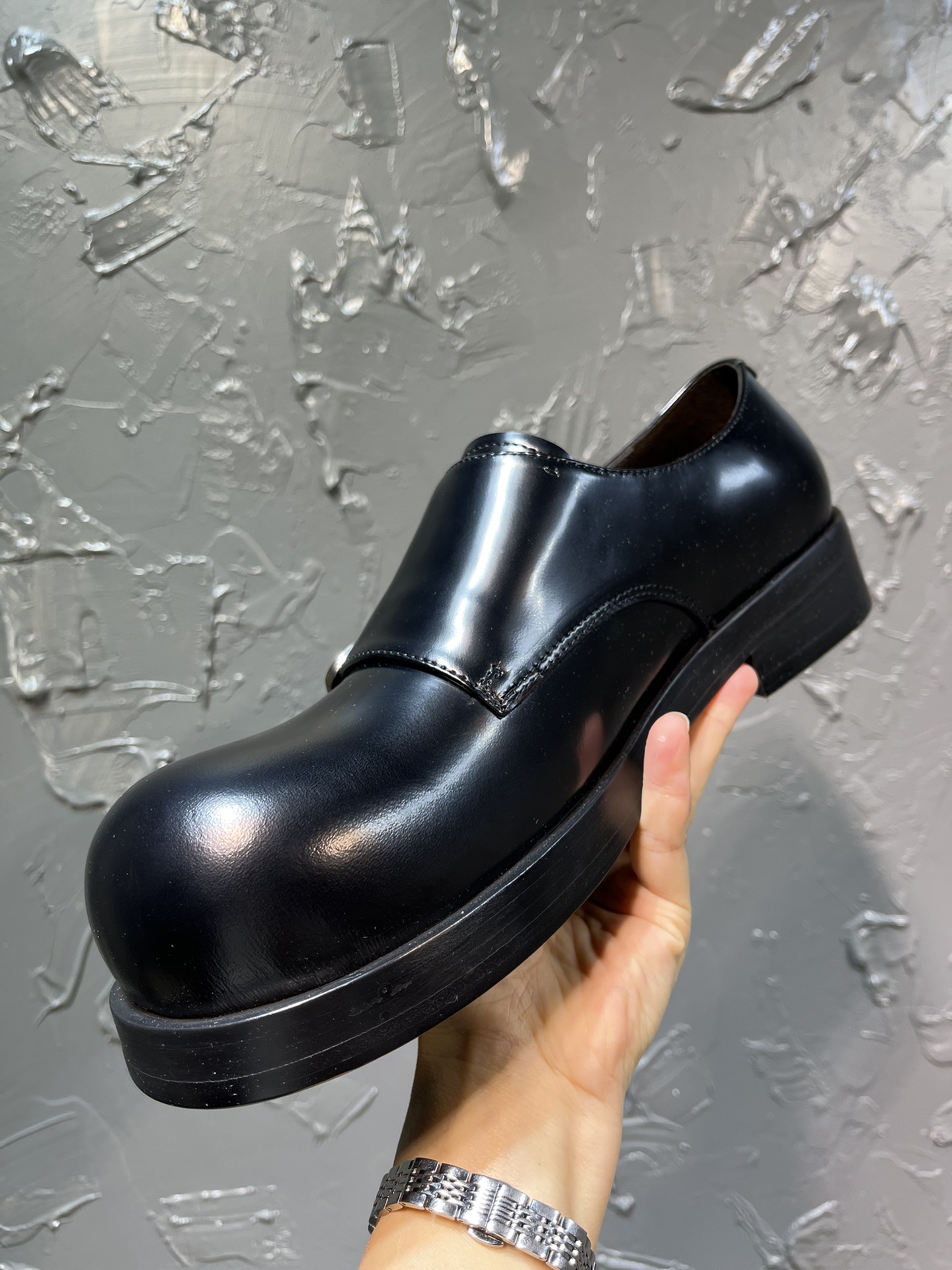 Bottega Veneta Male Leather Shoes Real Leather M