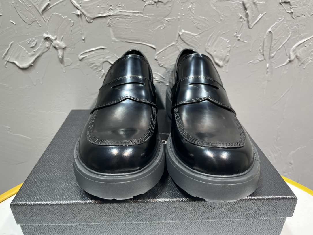 Adidas Prada Loafers Cow Leather M
