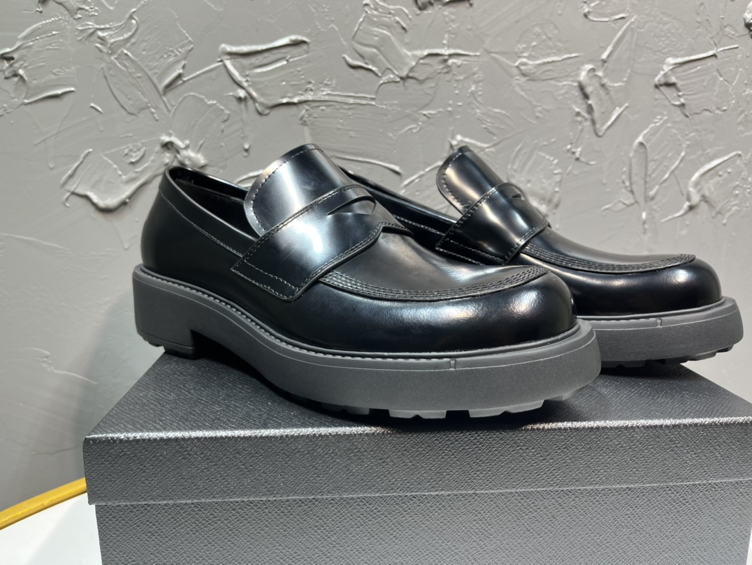 Adidas Prada Loafers Cow Leather M
