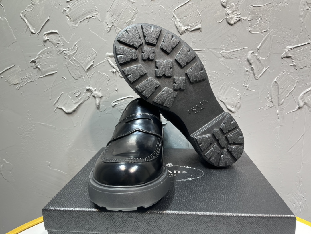 Adidas Prada Loafers Cow Leather M